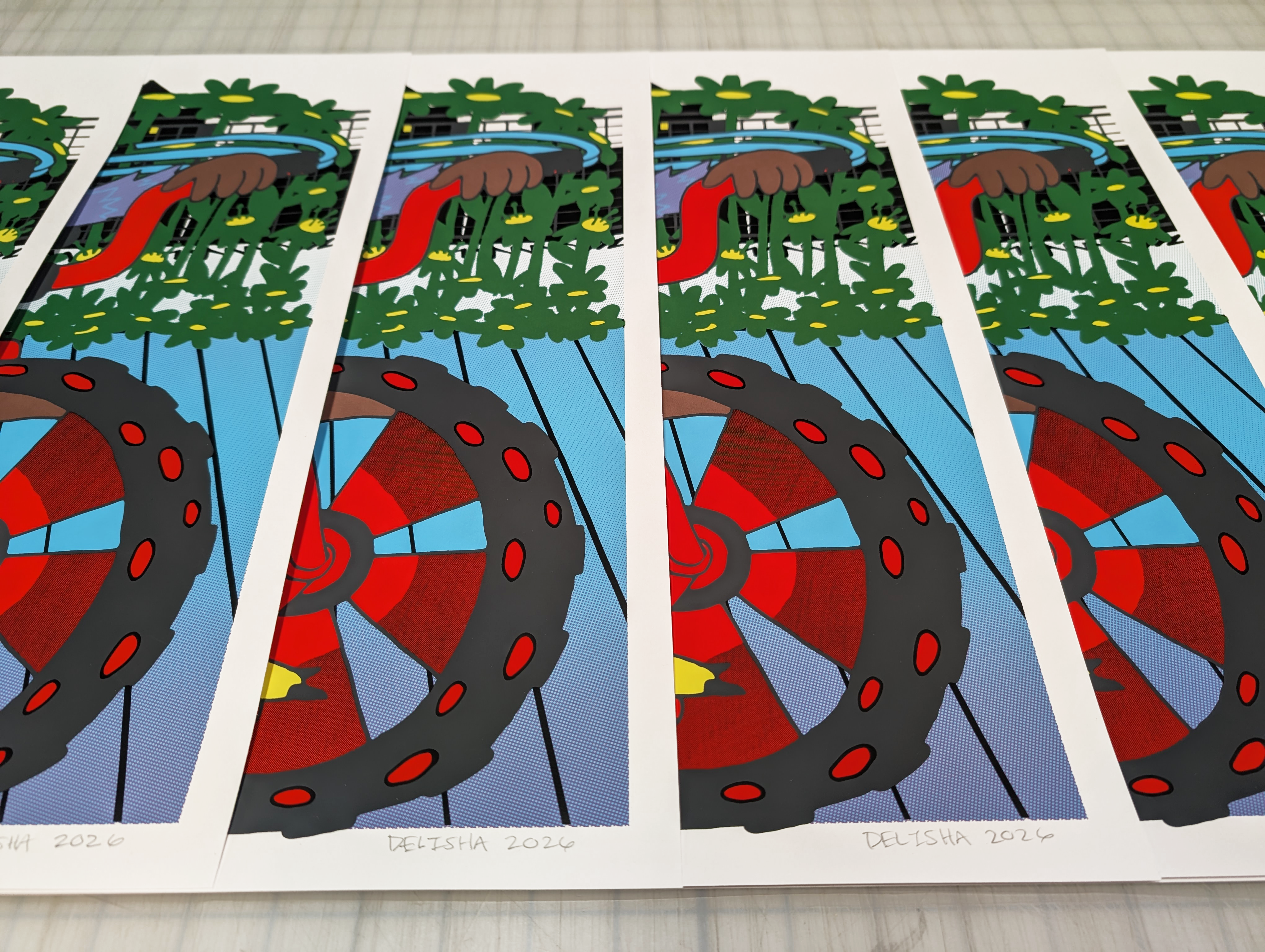 "Big Wheel Hero" Bloomingdale Trail Print by Delisha