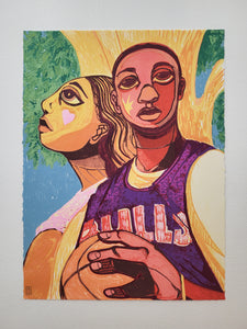 "Love and Basketball" Print by Langston Allston