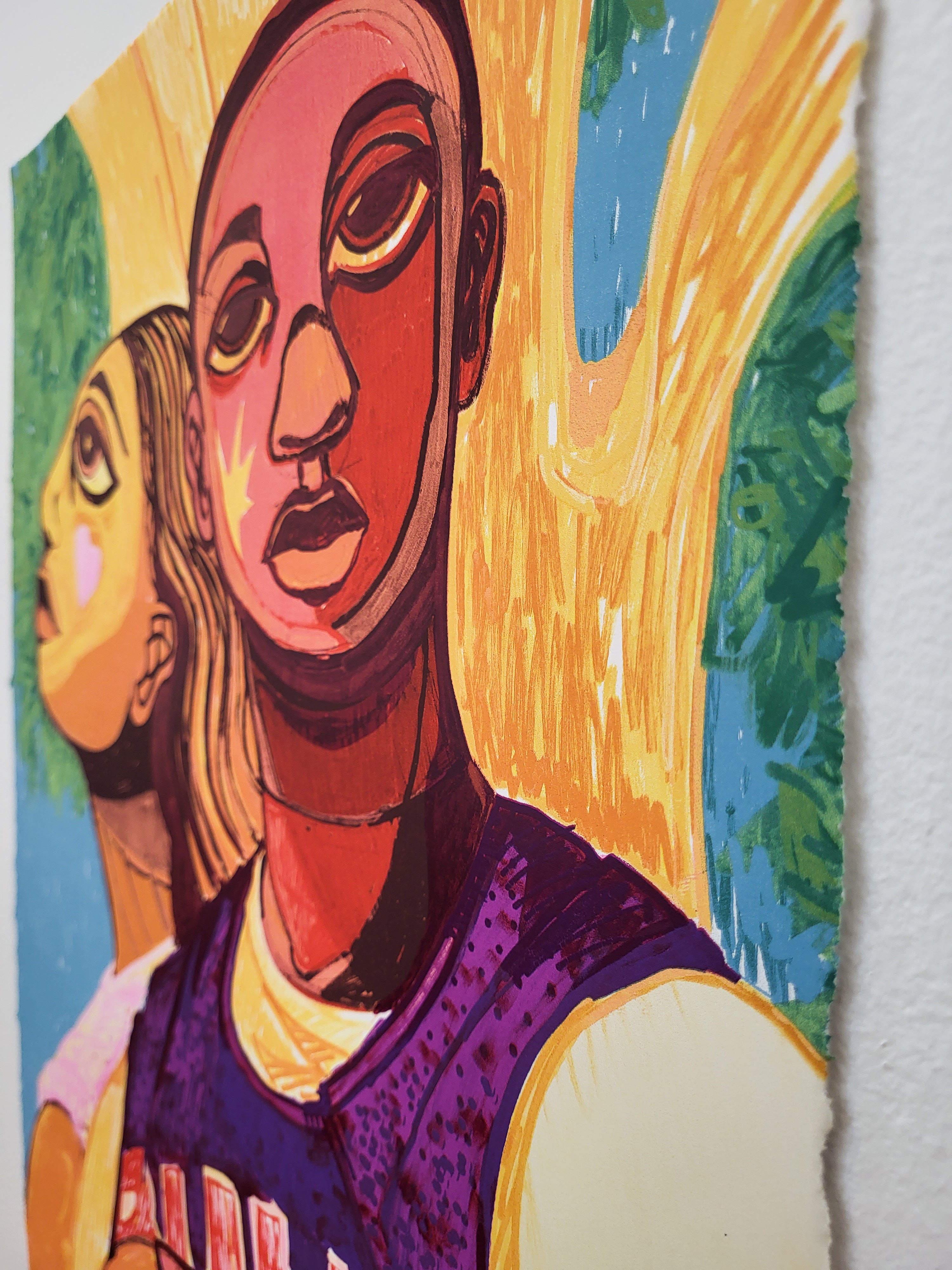 "Love and Basketball" Print by Langston Allston