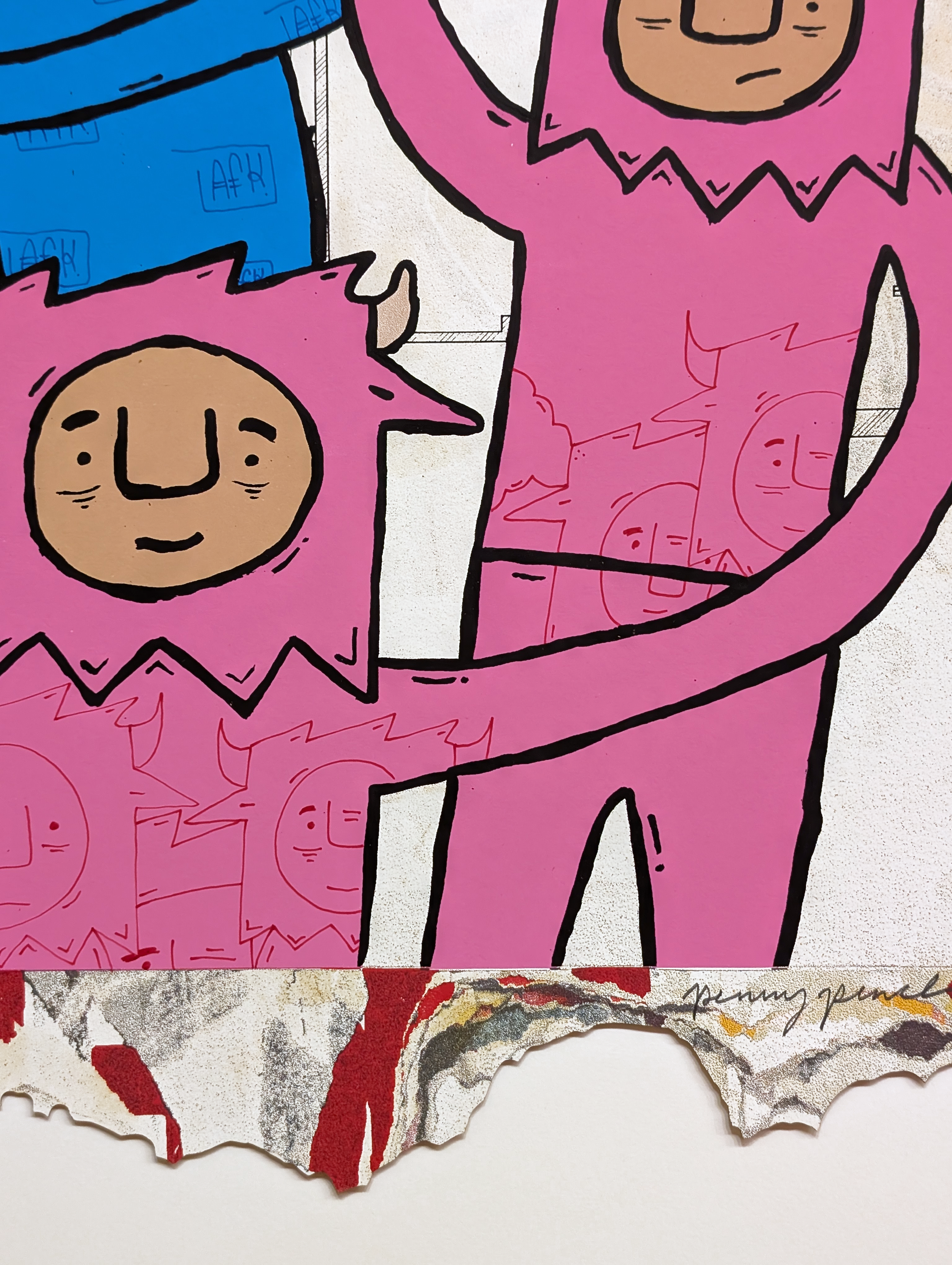 "Outside" by Penny Pinch (Hand Embellished 2)