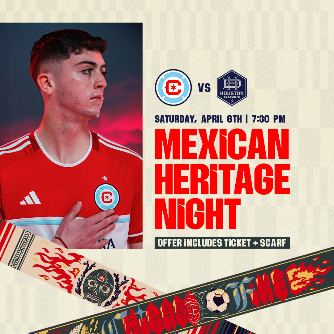 Chicago Fire FC Mexican Heritage Night Scarf by Ramiro Huizar