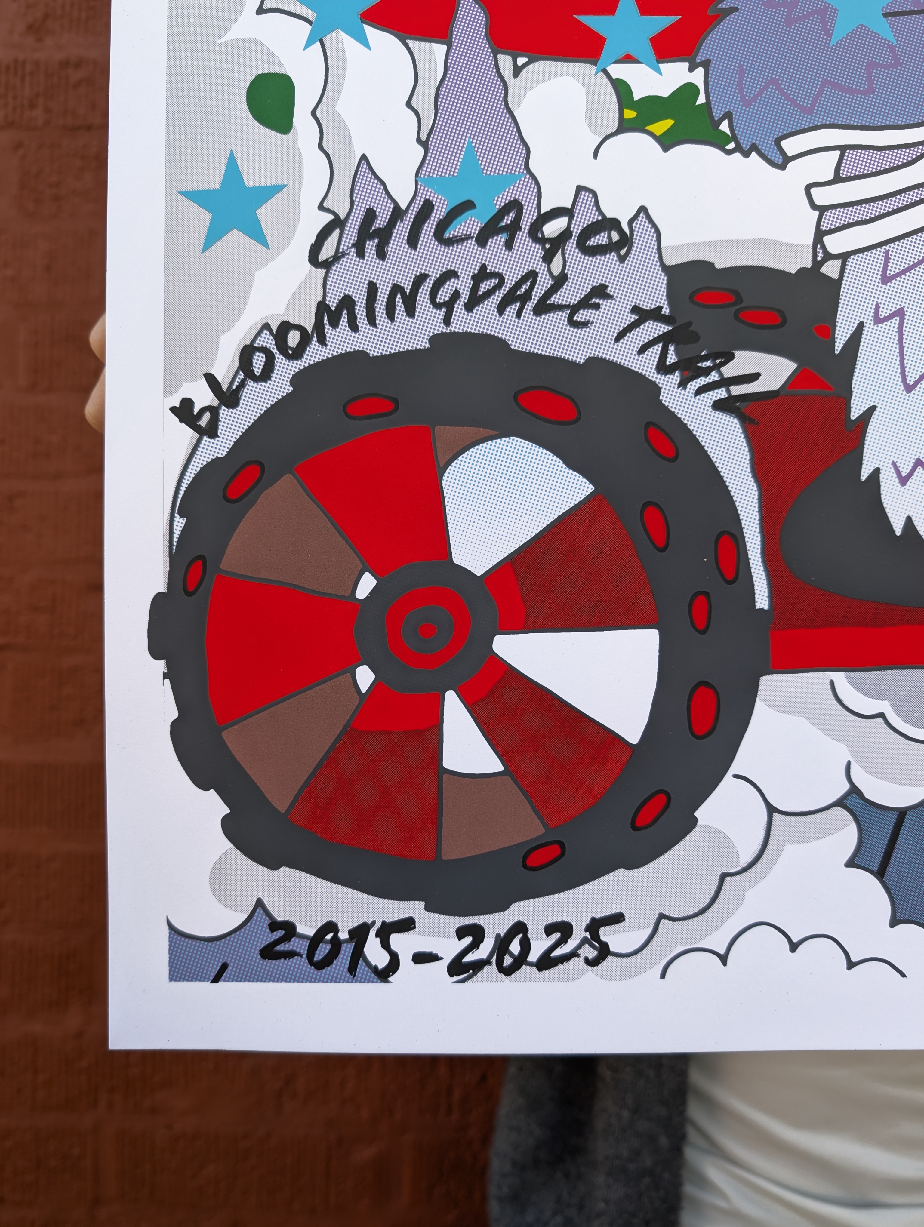 "Big Wheel Hero" Bloomingdale Trail Print by Delisha