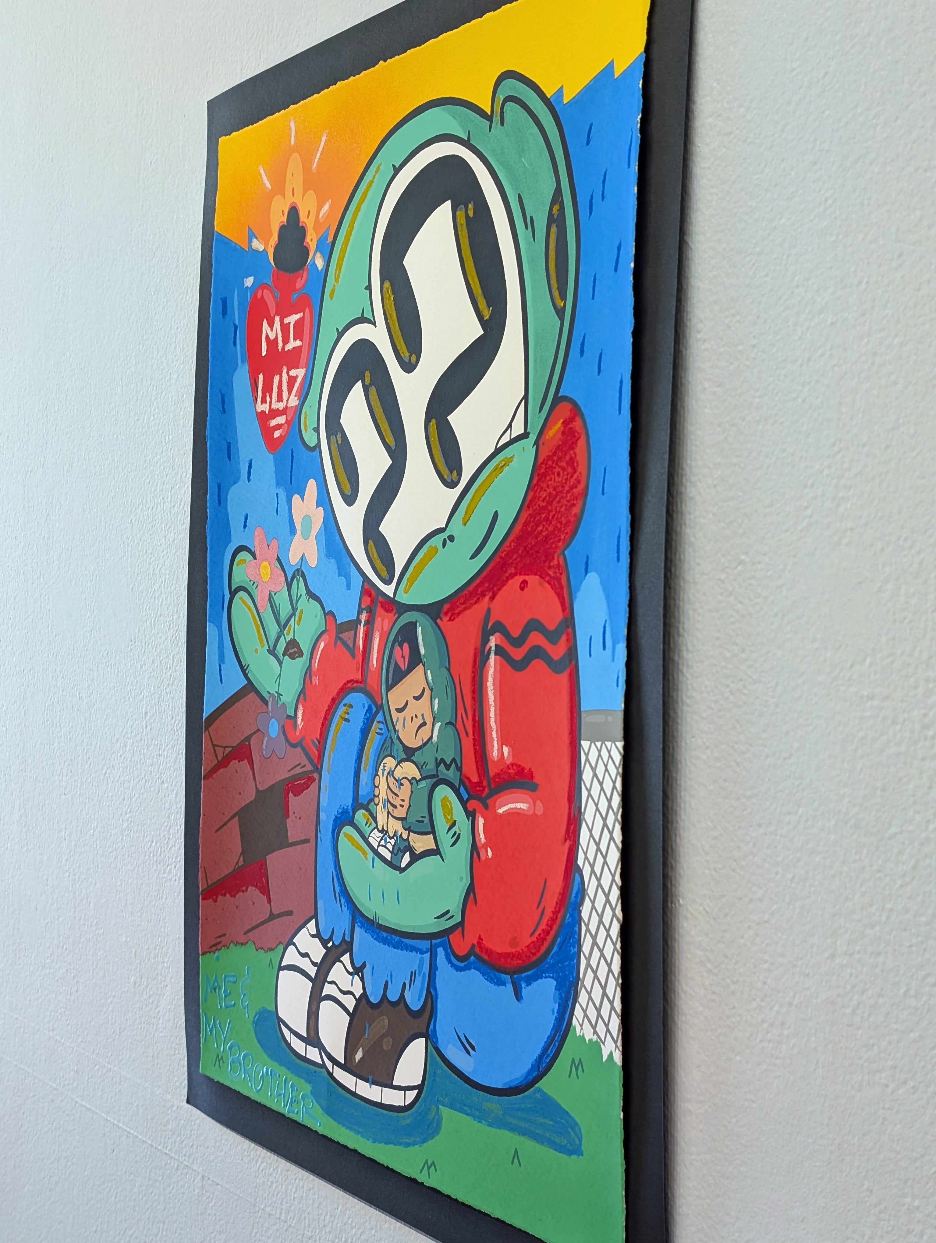 "YOU CAN REST HERE" (hand embellished 3) by Clue