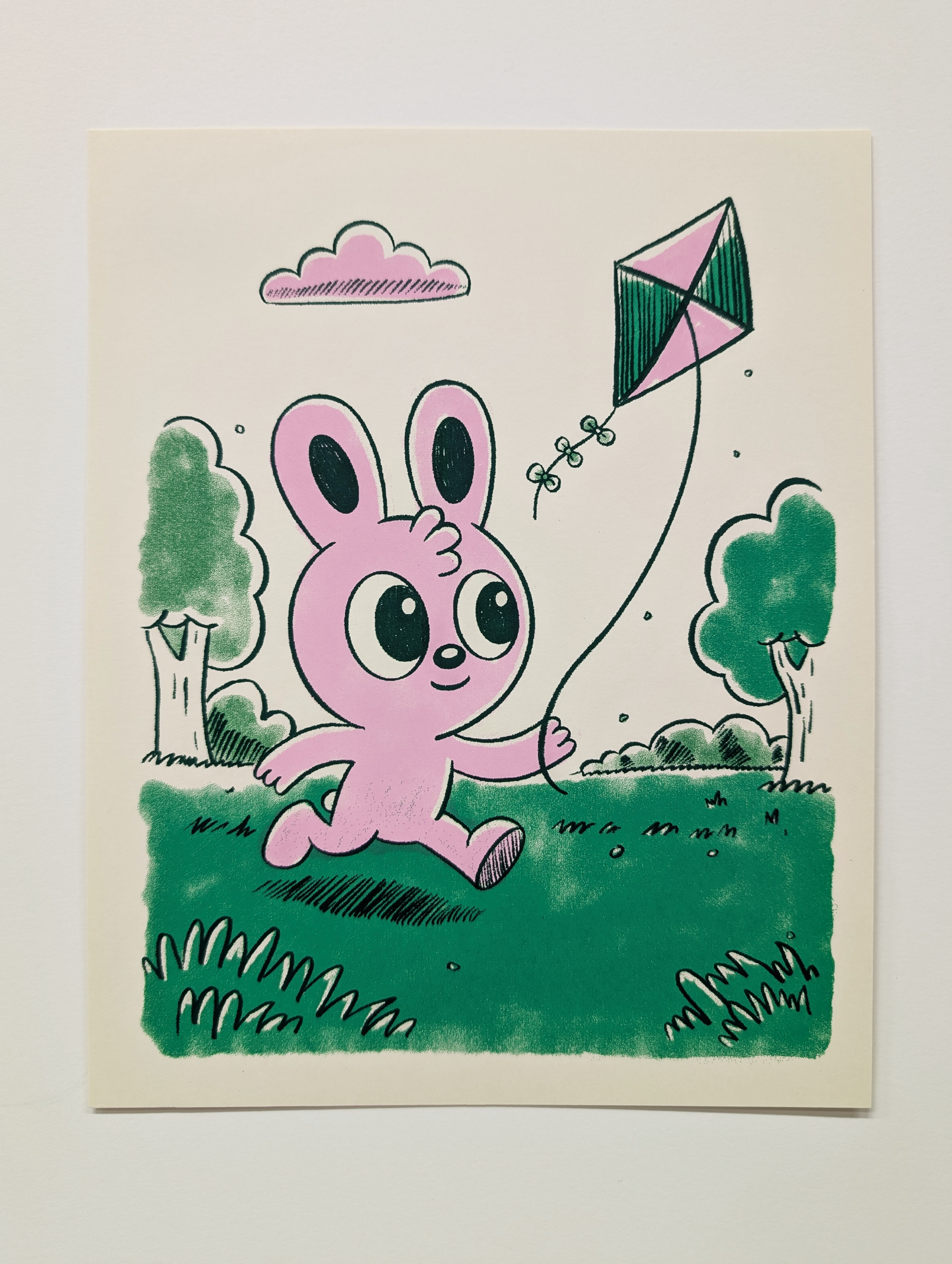 "Kite Flyer" Art Print by Blake Jones