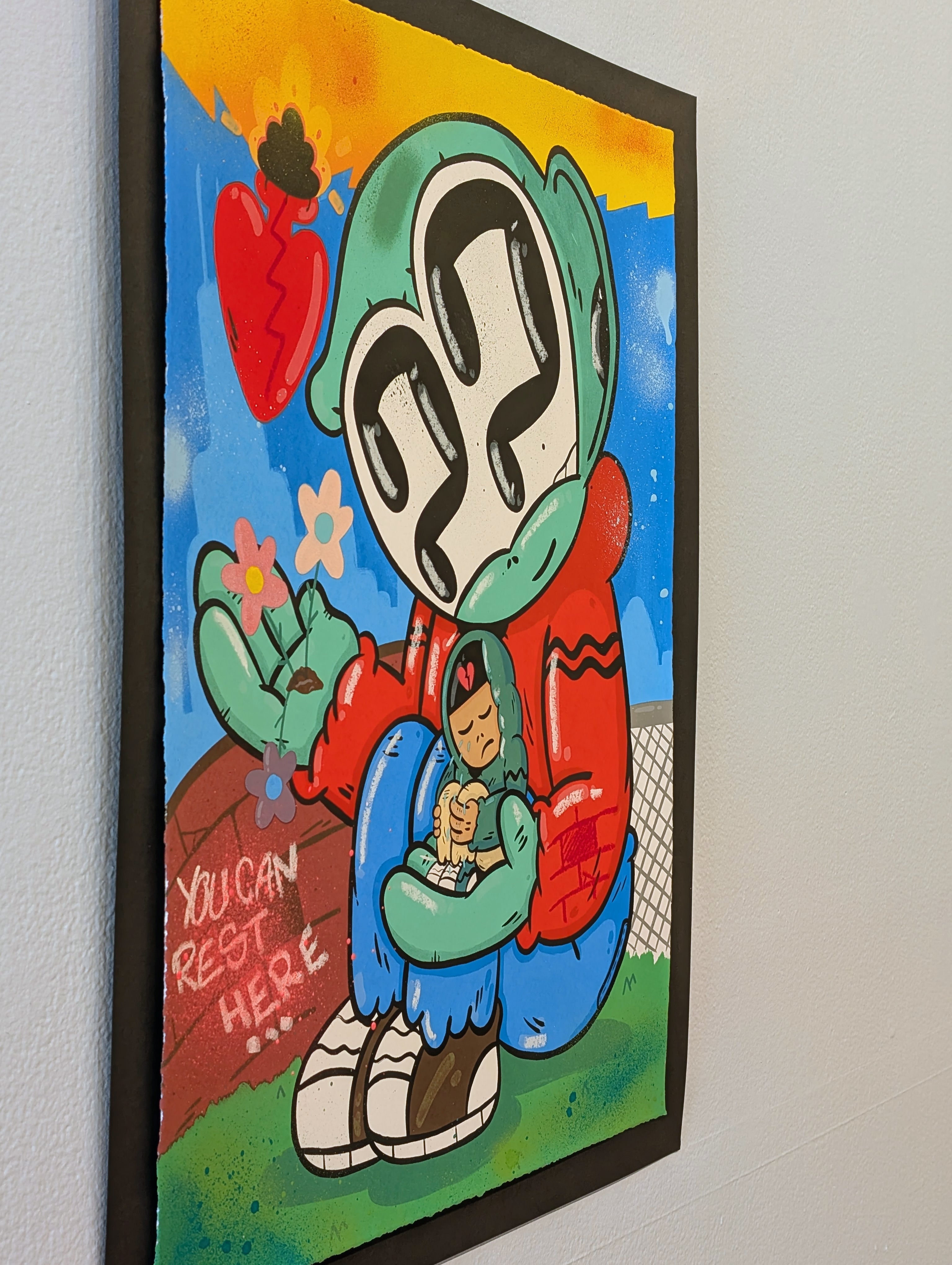 " YOU CAN REST HERE" (hand embellished 5) by Clue