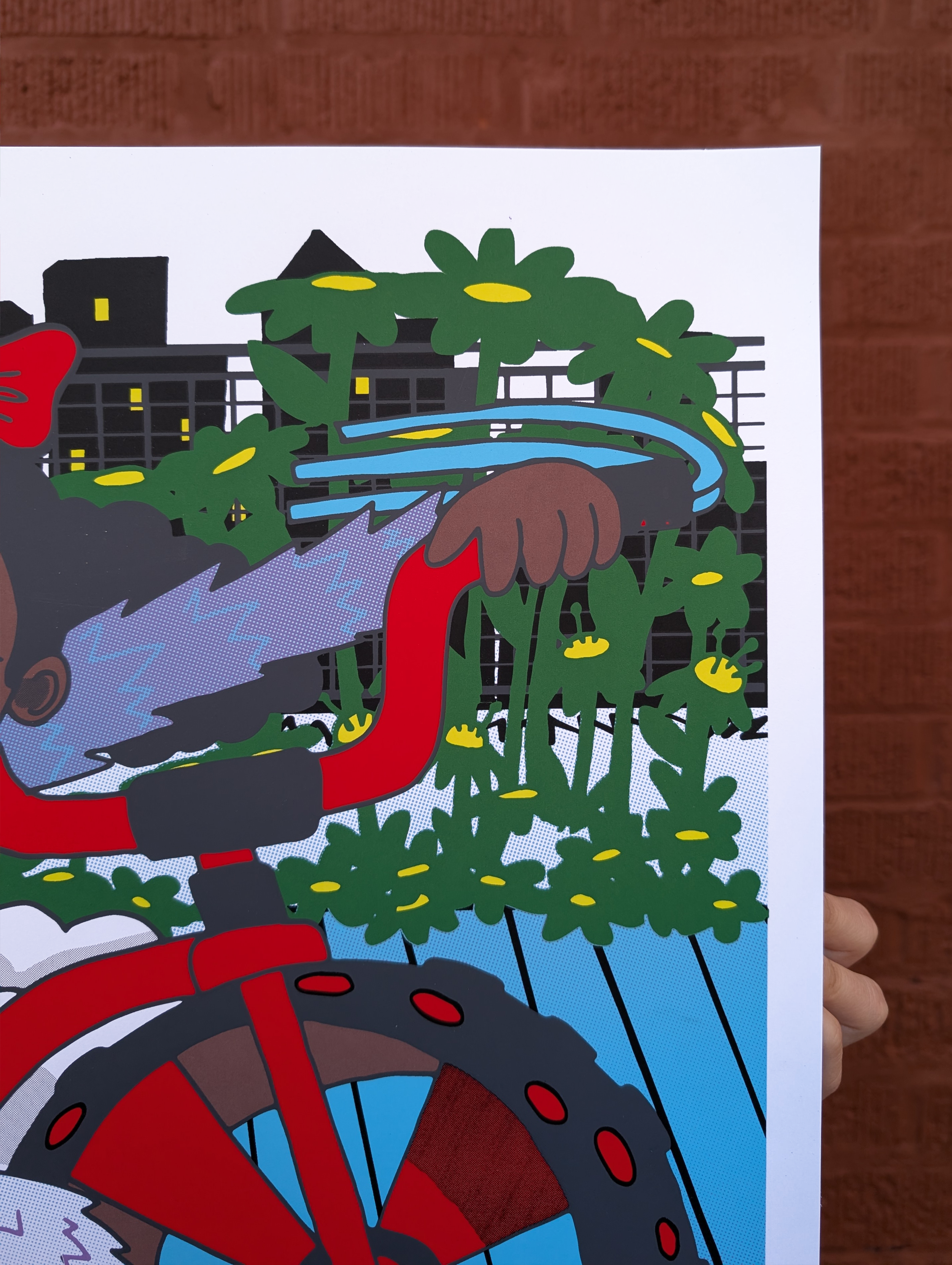 "Big Wheel Hero" Bloomingdale Trail Print by Delisha