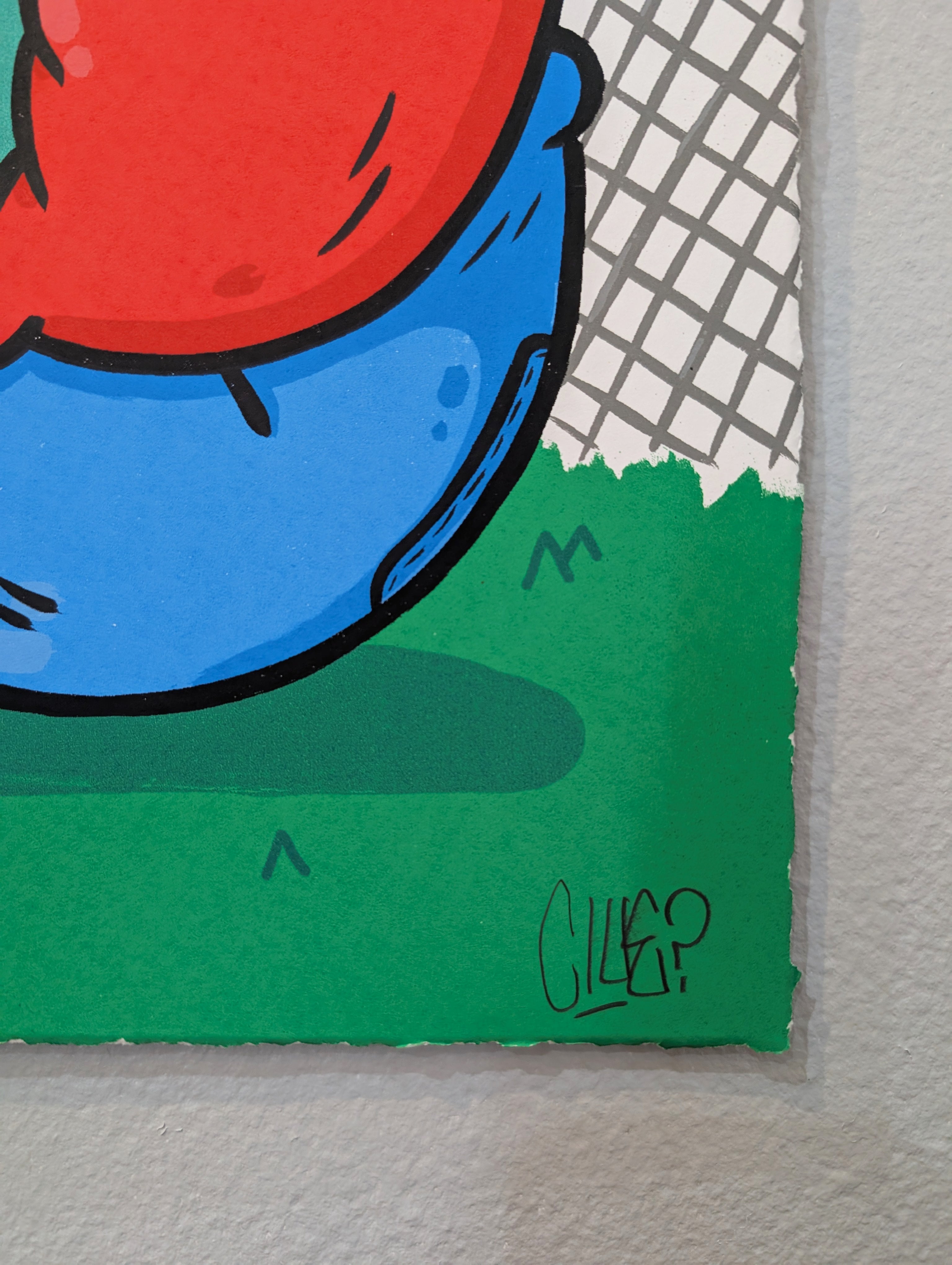 "You Can Rest Here" (screen print) by Clue