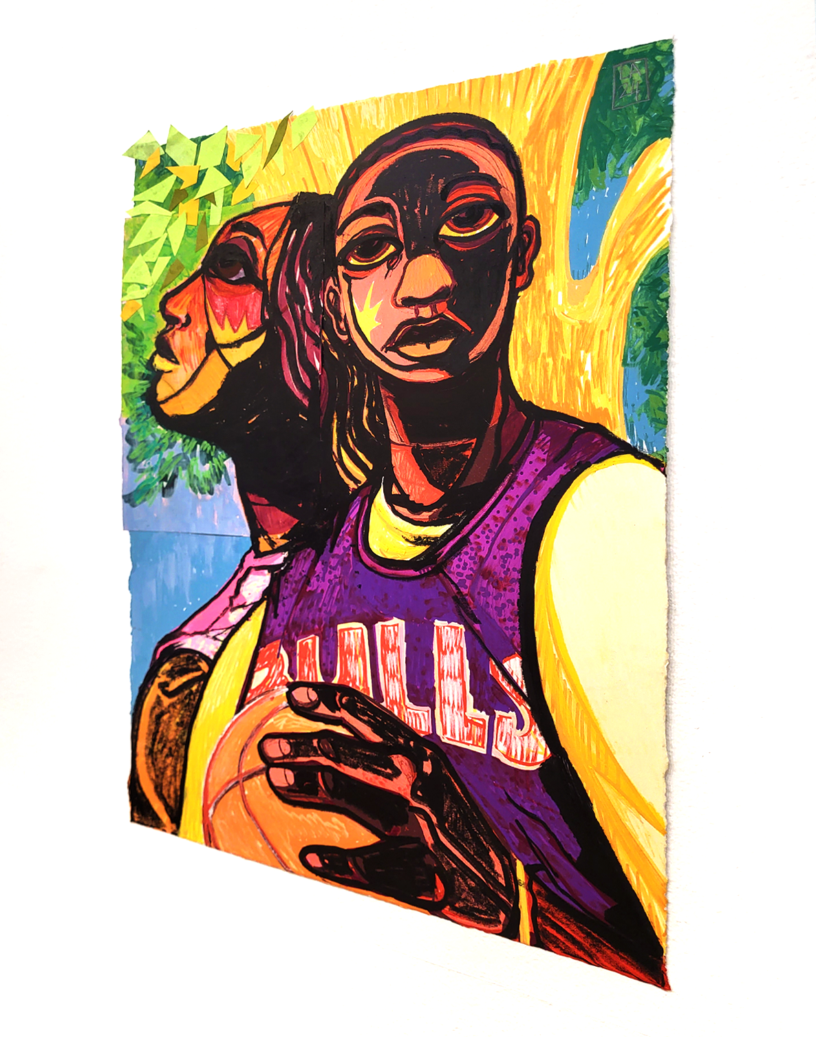 "Love and Basketball" Hand Embellished Variant #1 by Langston Allston