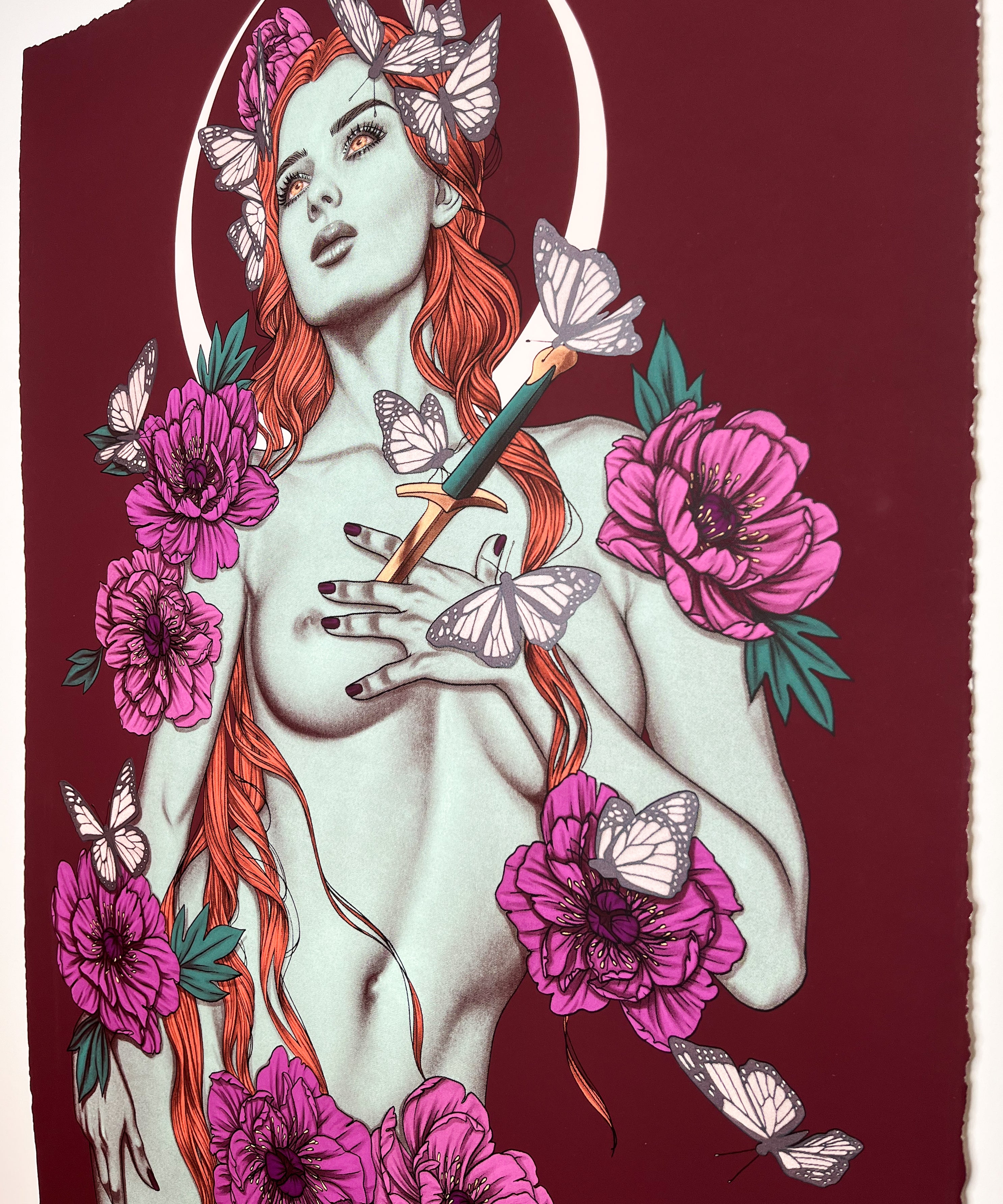 "Pinned Like Butterflies (Beneath The Glass)" Variant by Jenny Frison