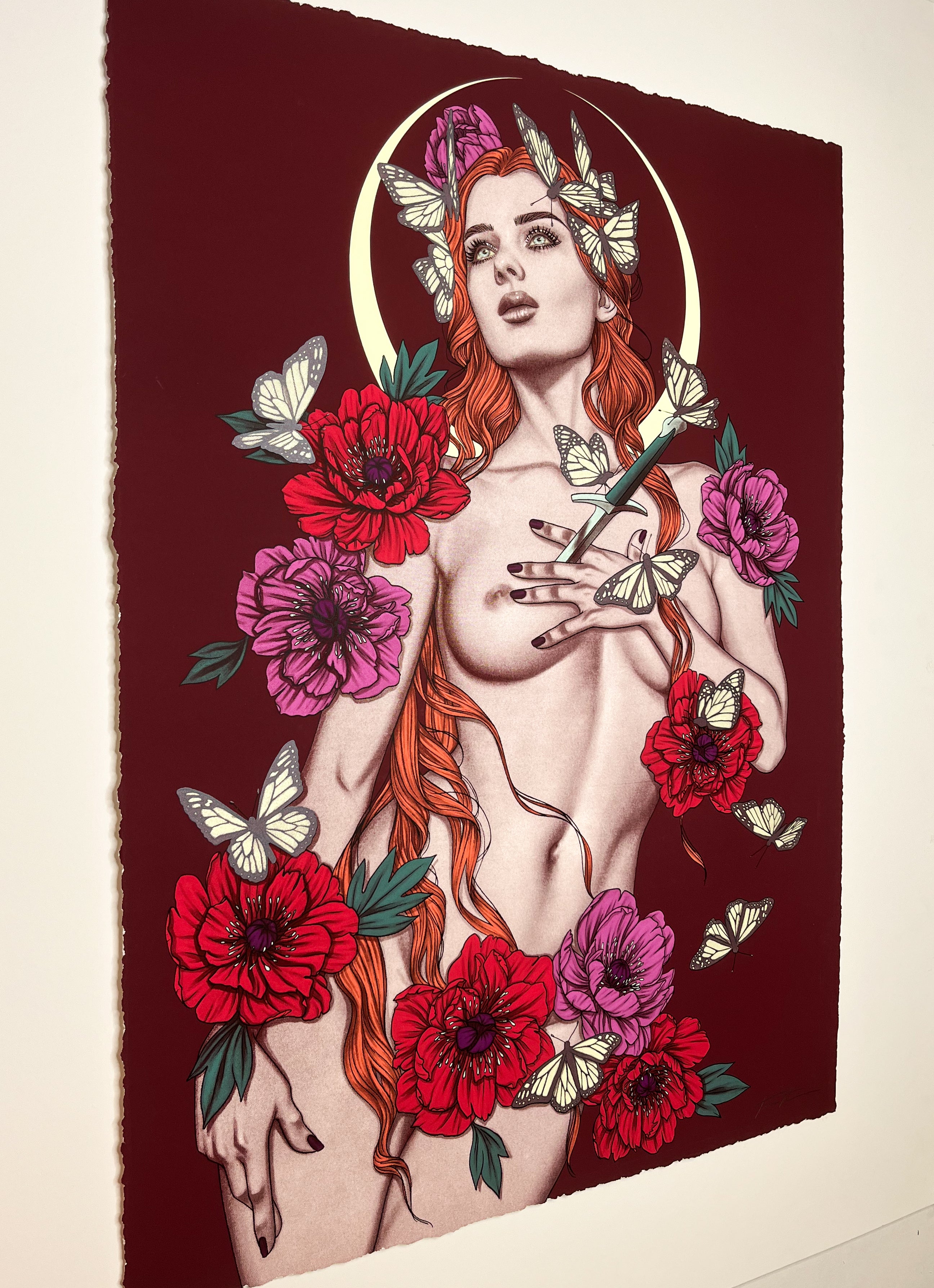 "Pinned Like Butterflies (Beneath The Glass)" 1 of 1 Variant by Jenny Frison