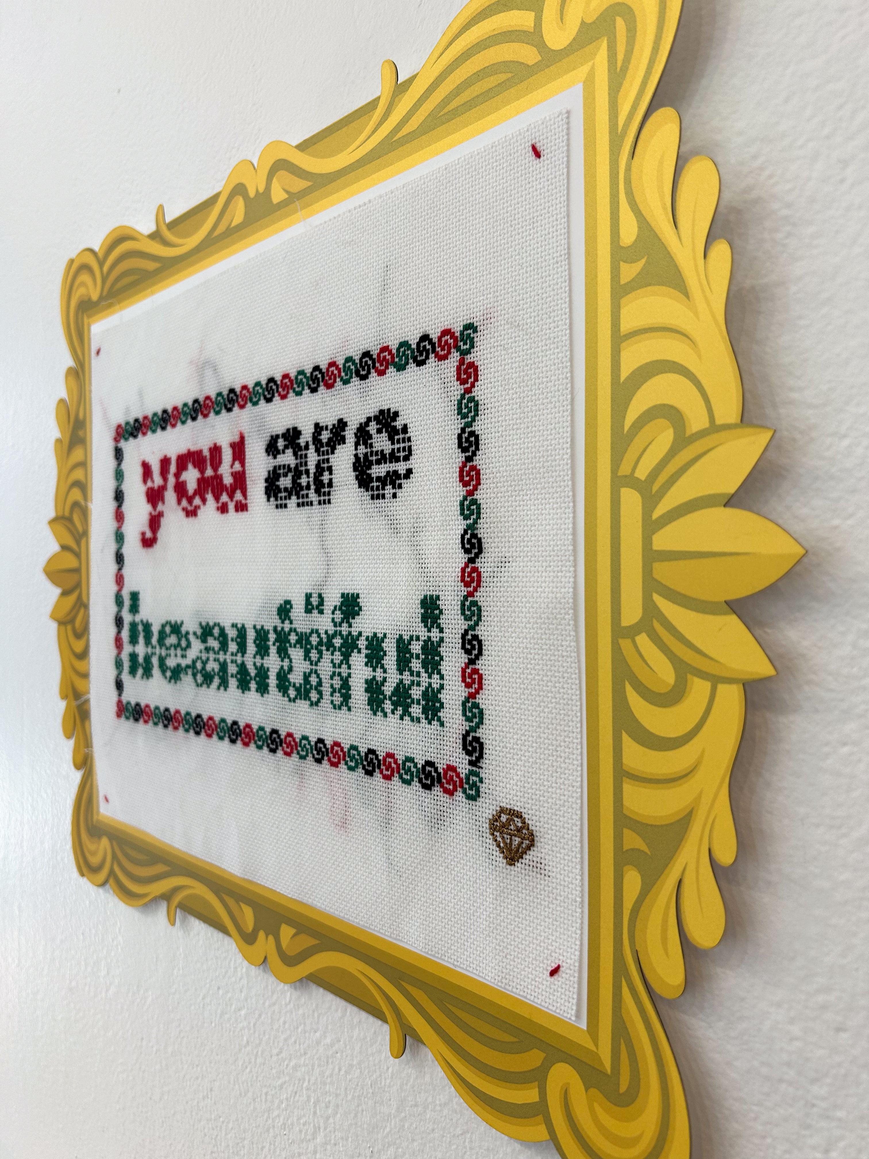"You Are Beautiful; A Tatreez Study” by Emma Mckee