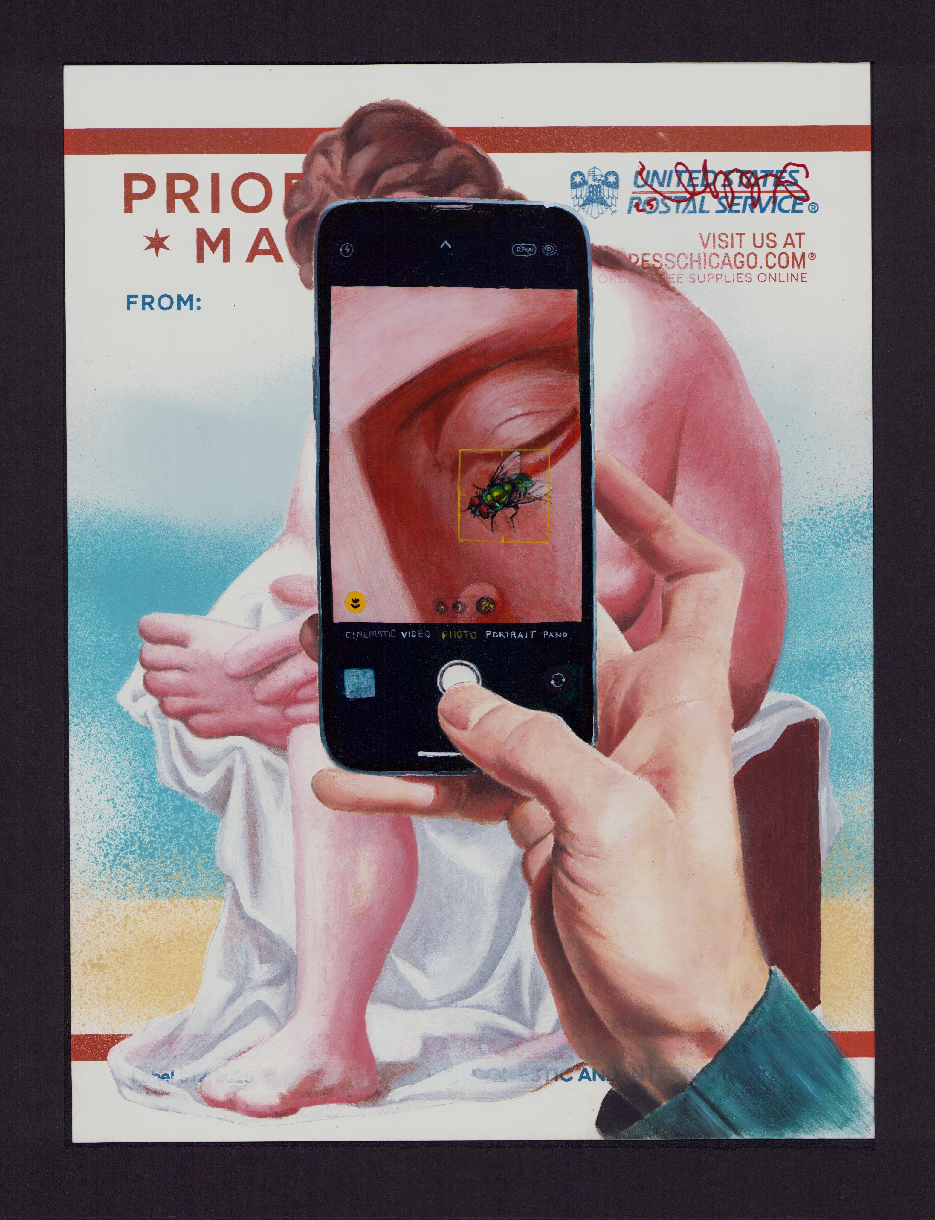 ”Seated Nude with Fly” by Nick Apple