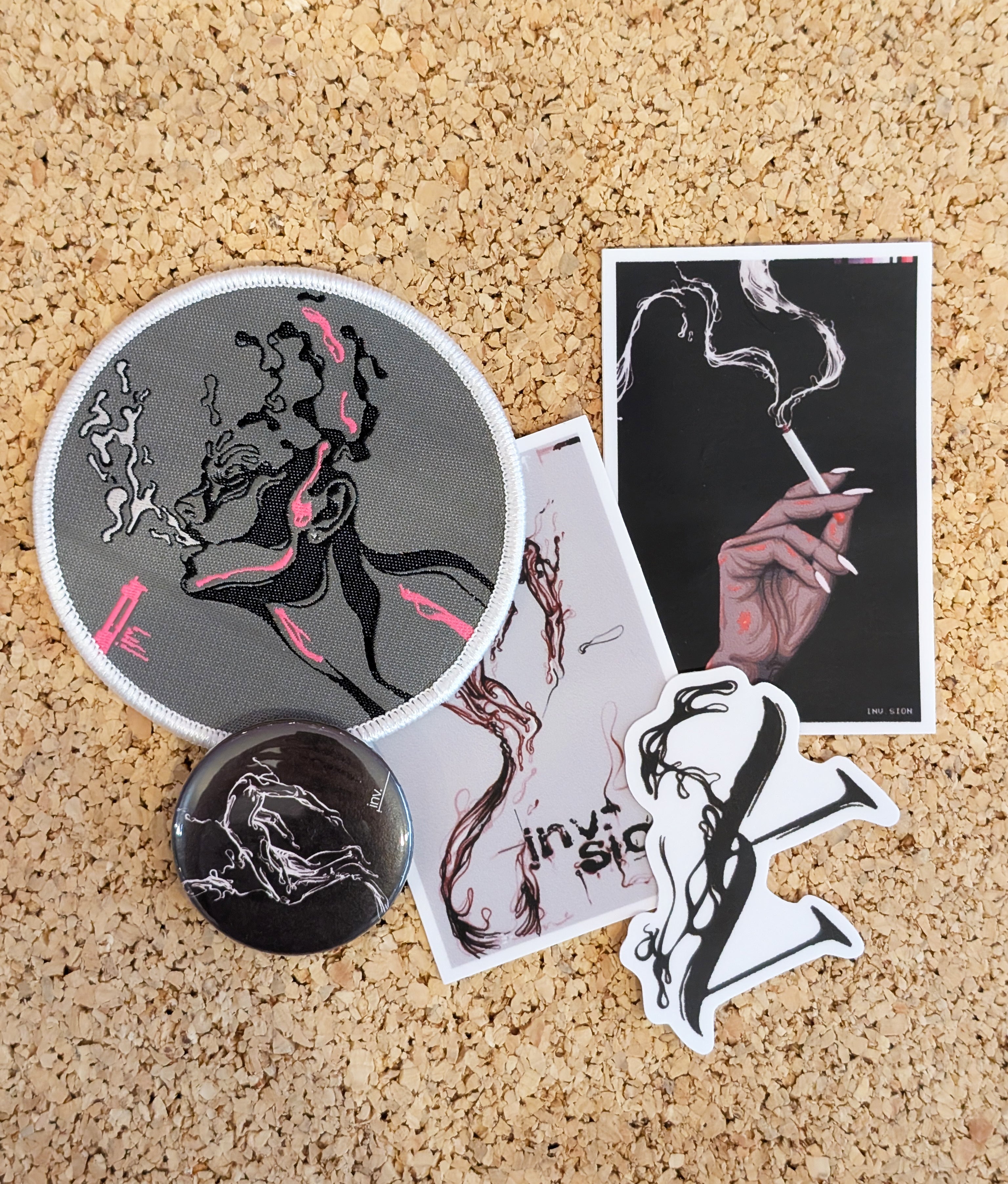 inv.sion Patch + Button + Sticker Bundle