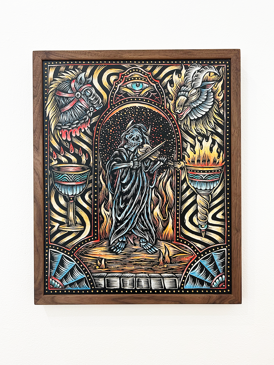 Sounds of Sacrifice (Woodcut #2) by Adam Lundquist