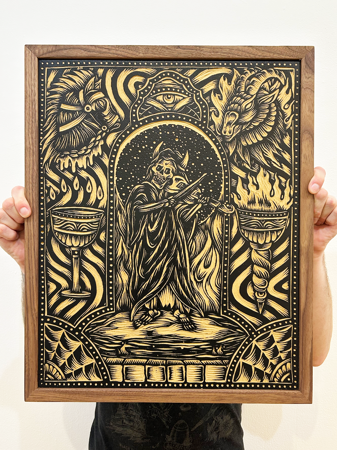 Sounds of Sacrifice (Woodcut #1) by Adam Lunquist