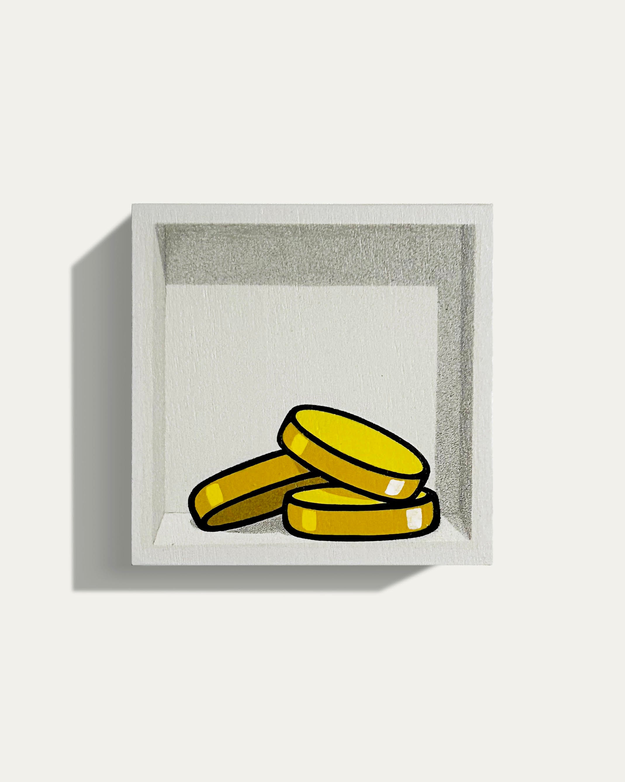 327. "3 Gold Coins (Below - messy)" by E. LEE