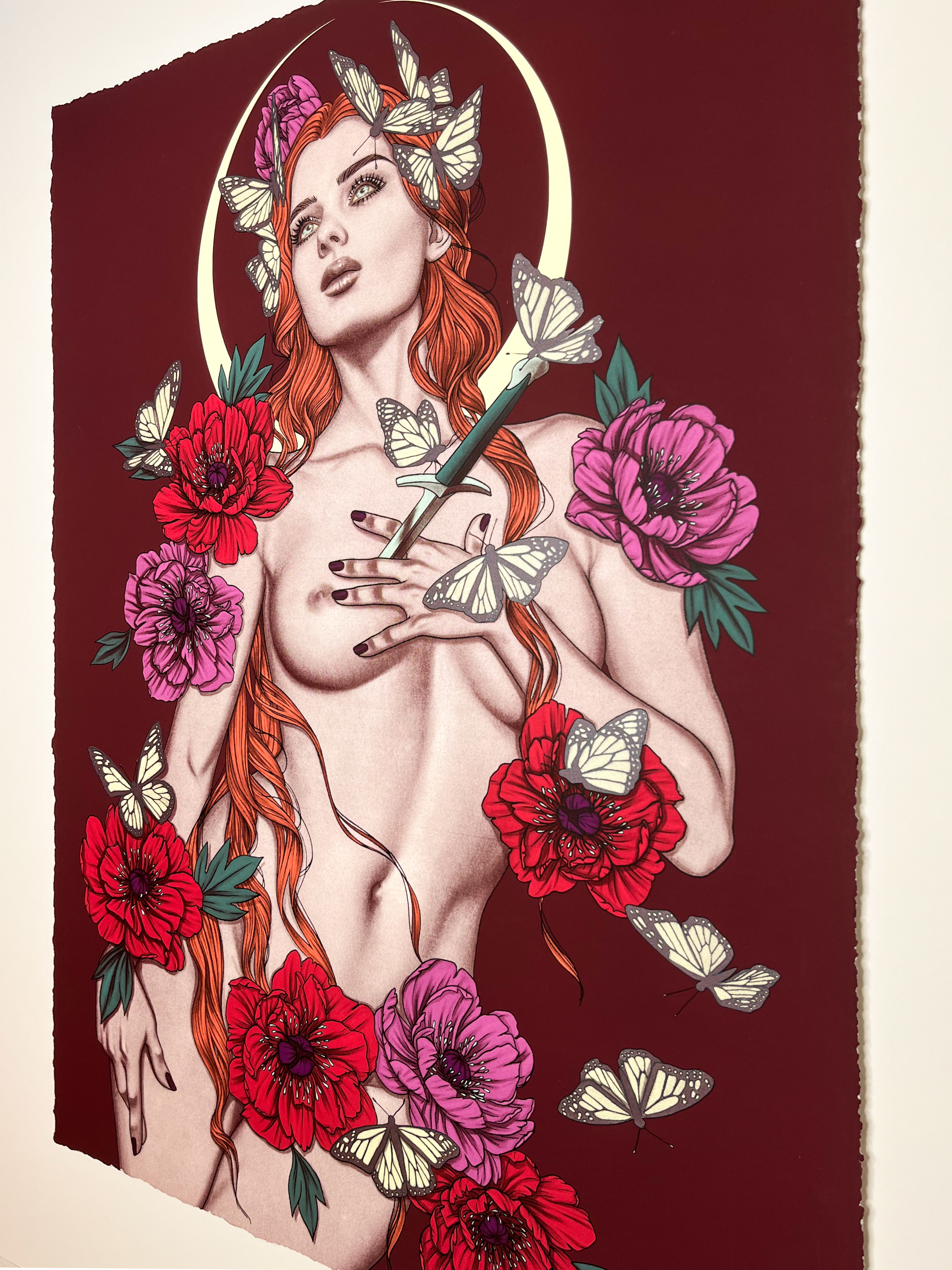 "Pinned Like Butterflies (Beneath The Glass)" 1 of 1 Variant by Jenny Frison