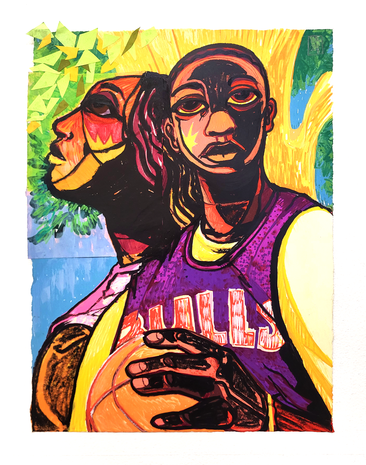 "Love and Basketball" Hand Embellished Variant #1 by Langston Allston