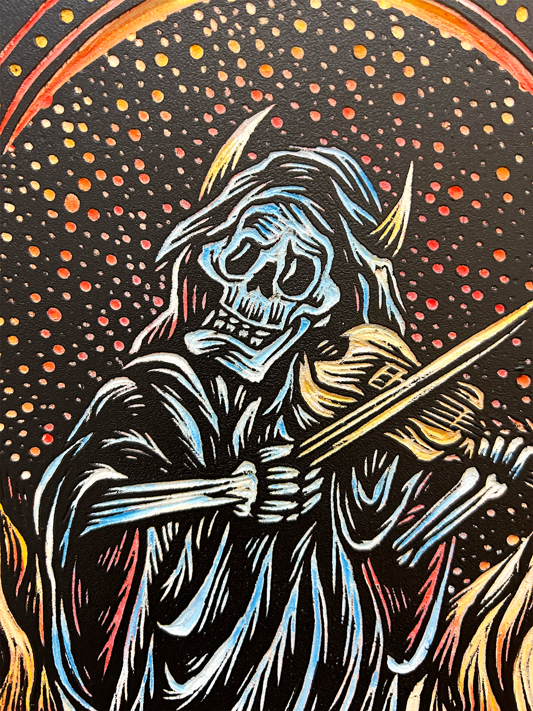 Sounds of Sacrifice (Woodcut #2) by Adam Lundquist