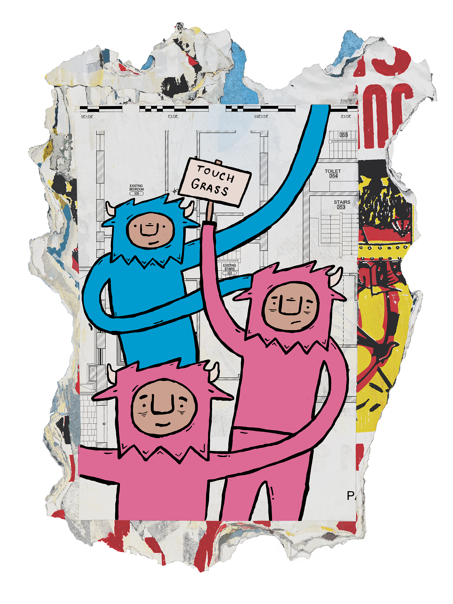 "Outside" Screen printed edition by Penny Pinch