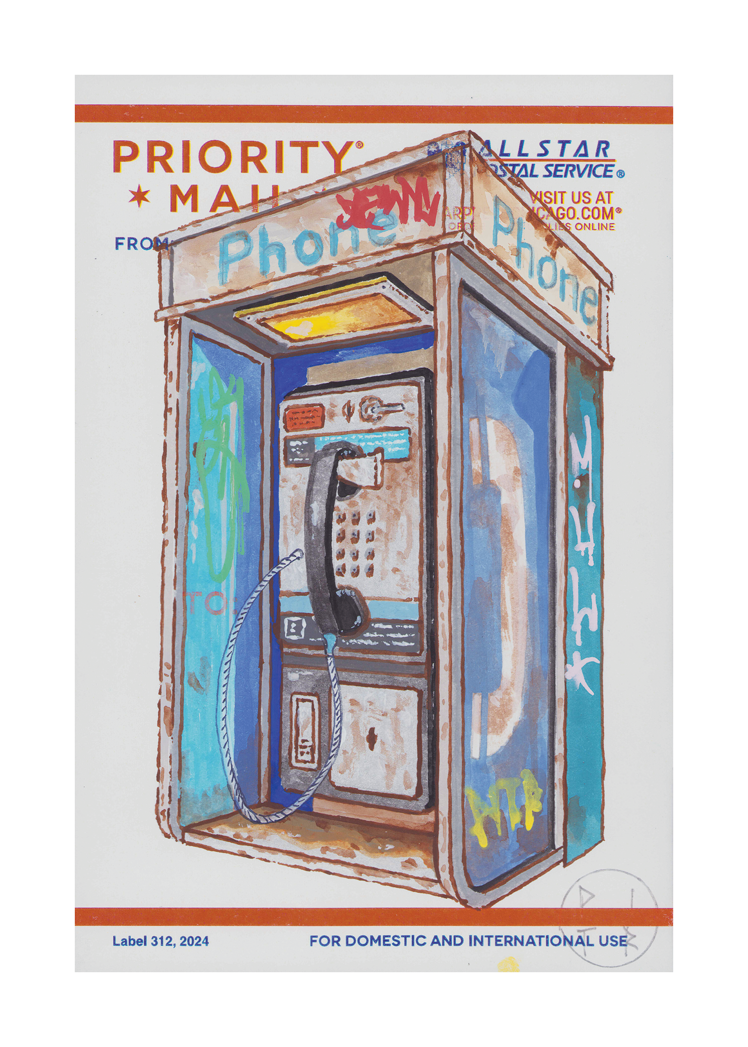 146. Pay Phone by Pizza in the Rain