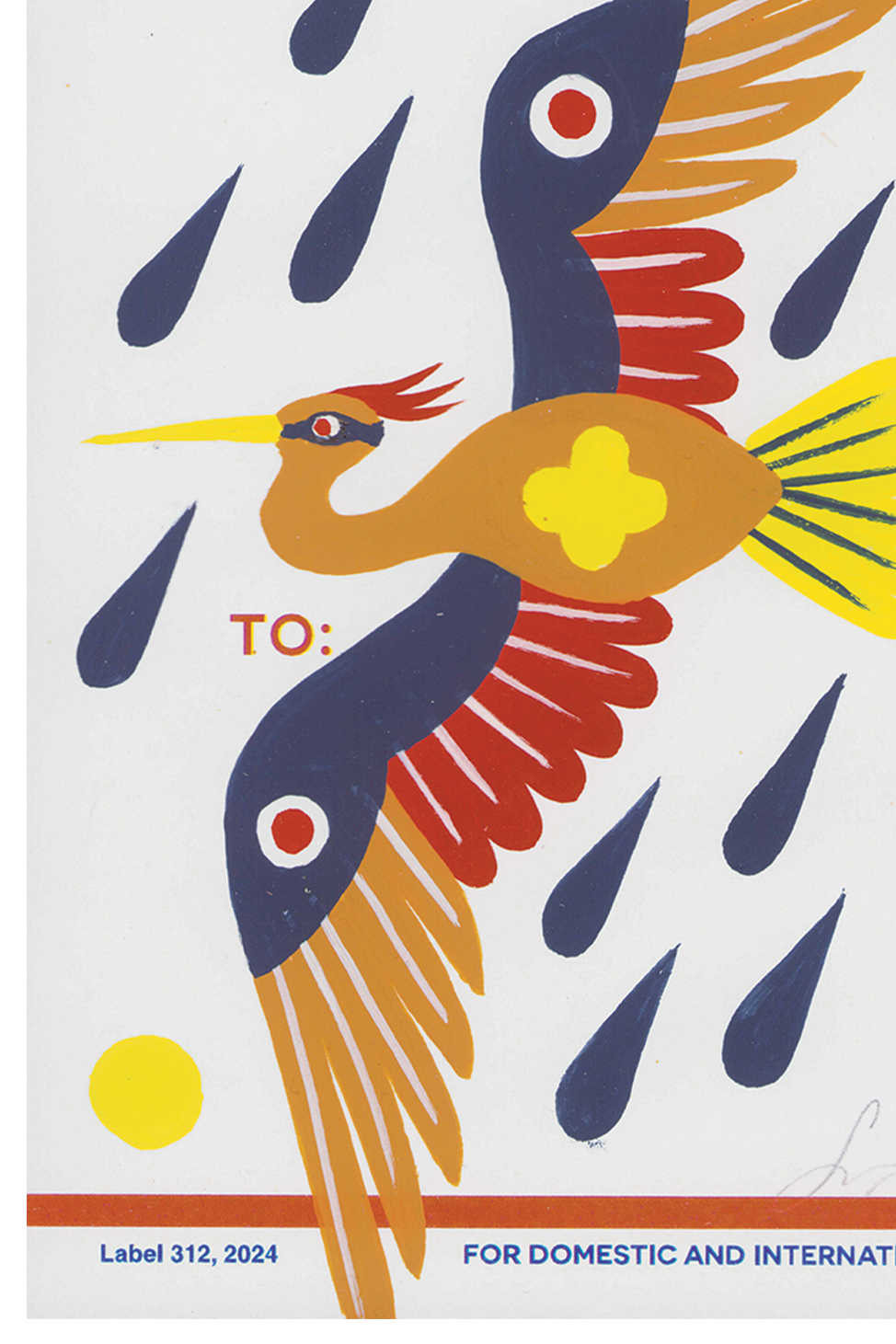 186. Heron in the Rain by Stevie Shao