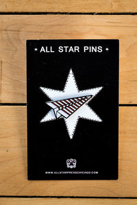 "Paper Airplane" Pin by Sean Mort