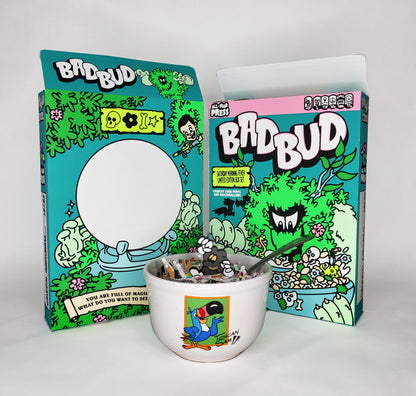 "Bad Bud Cereal Box Print" by Griffin Goodman