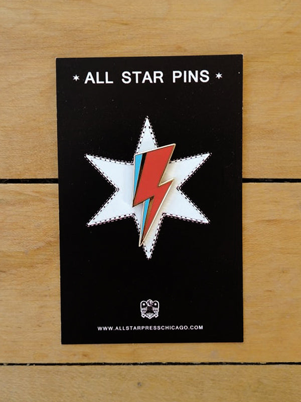 "Lightning Bolt David Bowie" Pin by The Found