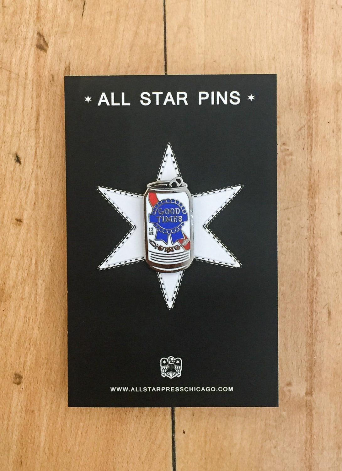 "Beer Can Good Times" Pin by The Found