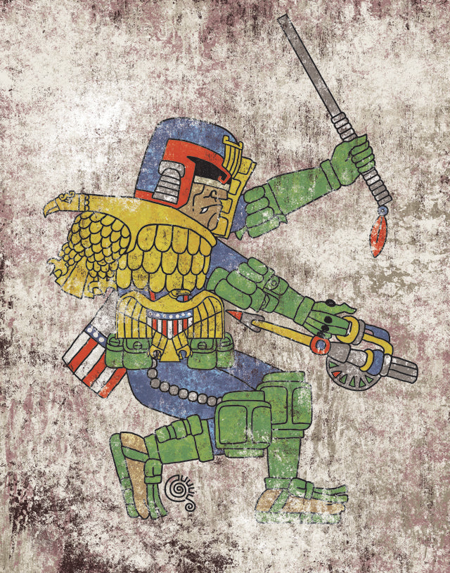 "Aztec Dredd" by Qetza Art