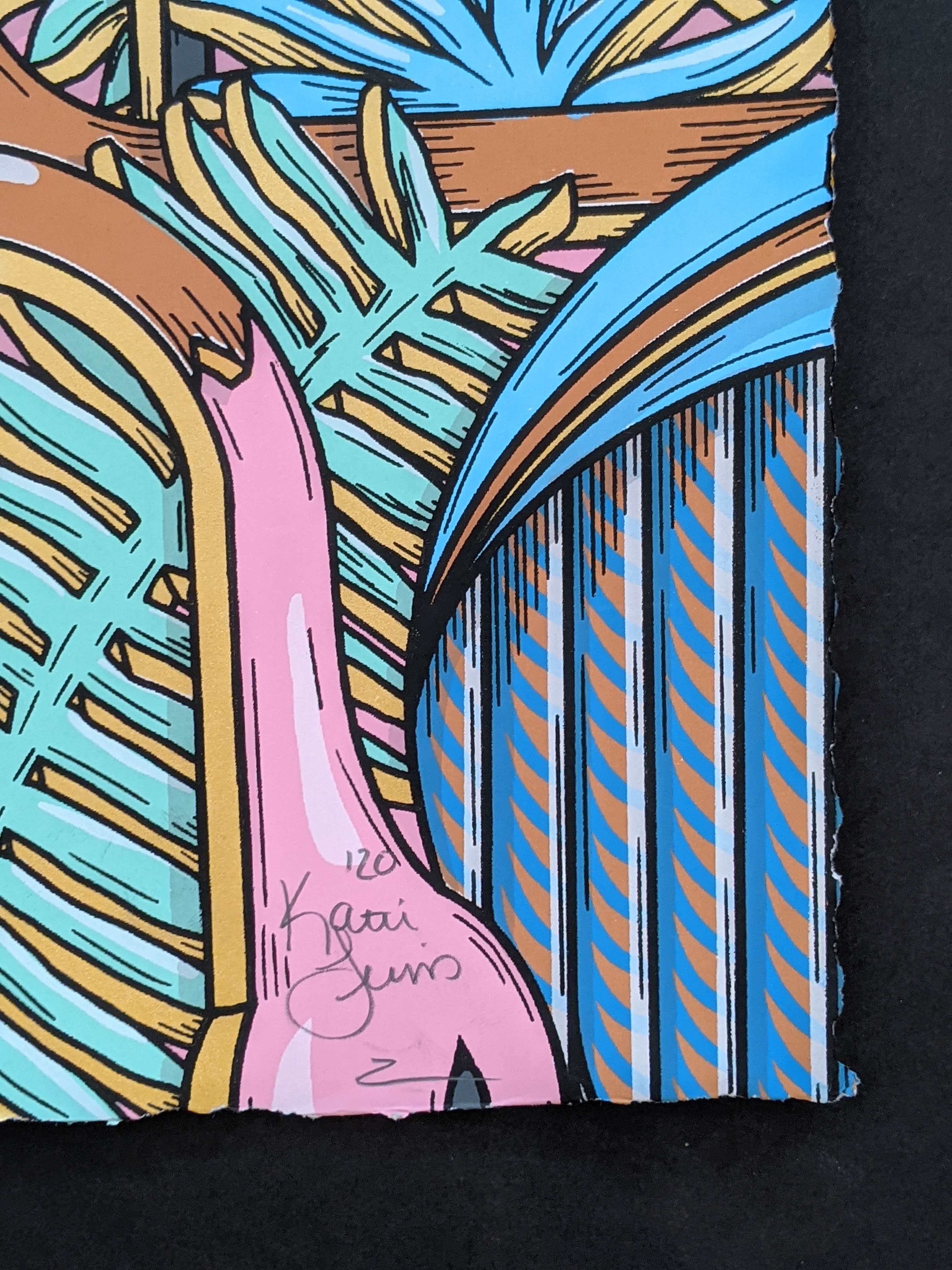 "Laid Back" Monoprint 39 by Kate Lewis