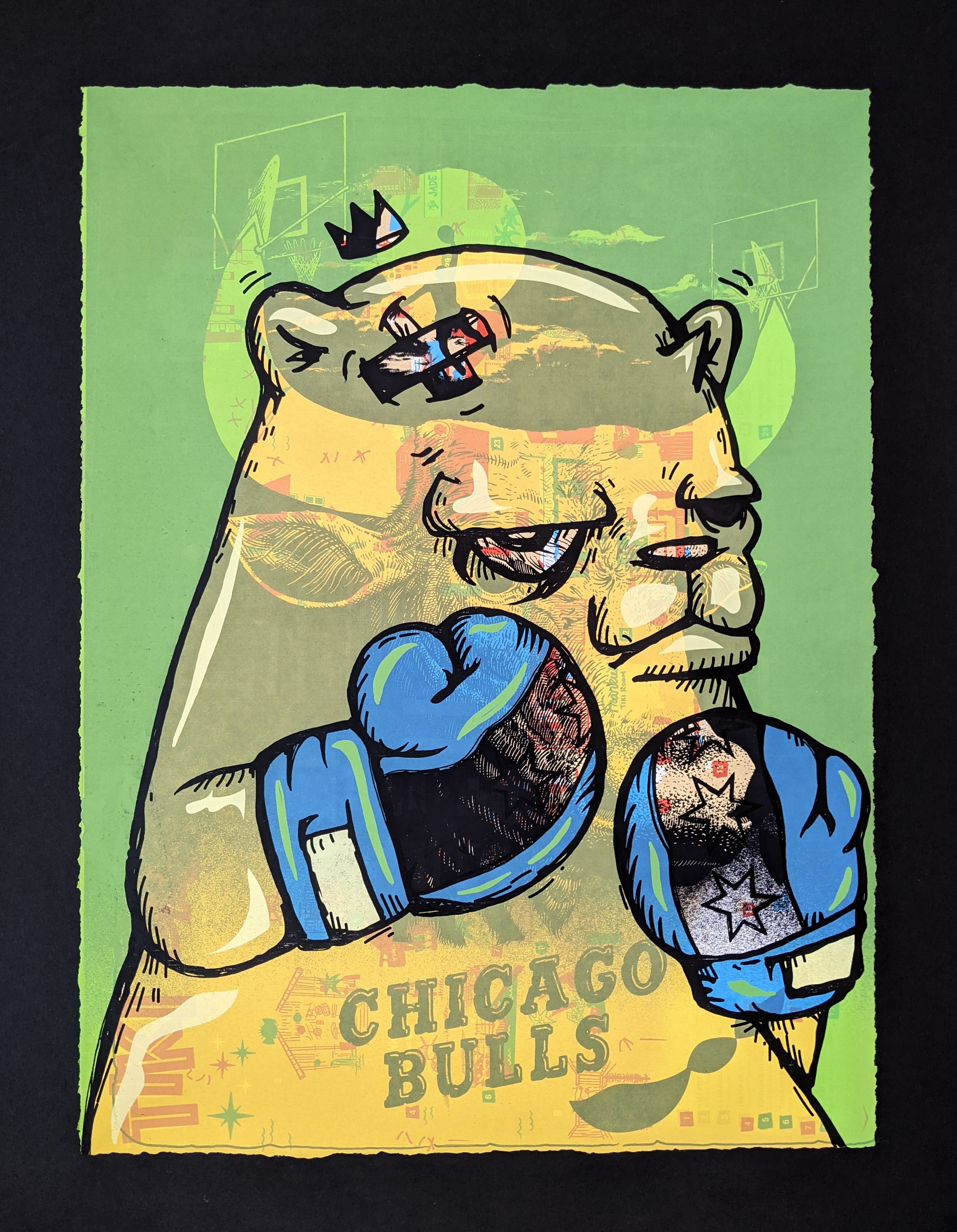 "Chicago Gloves Test Print: Chicago Bulls Blue" by JC Rivera