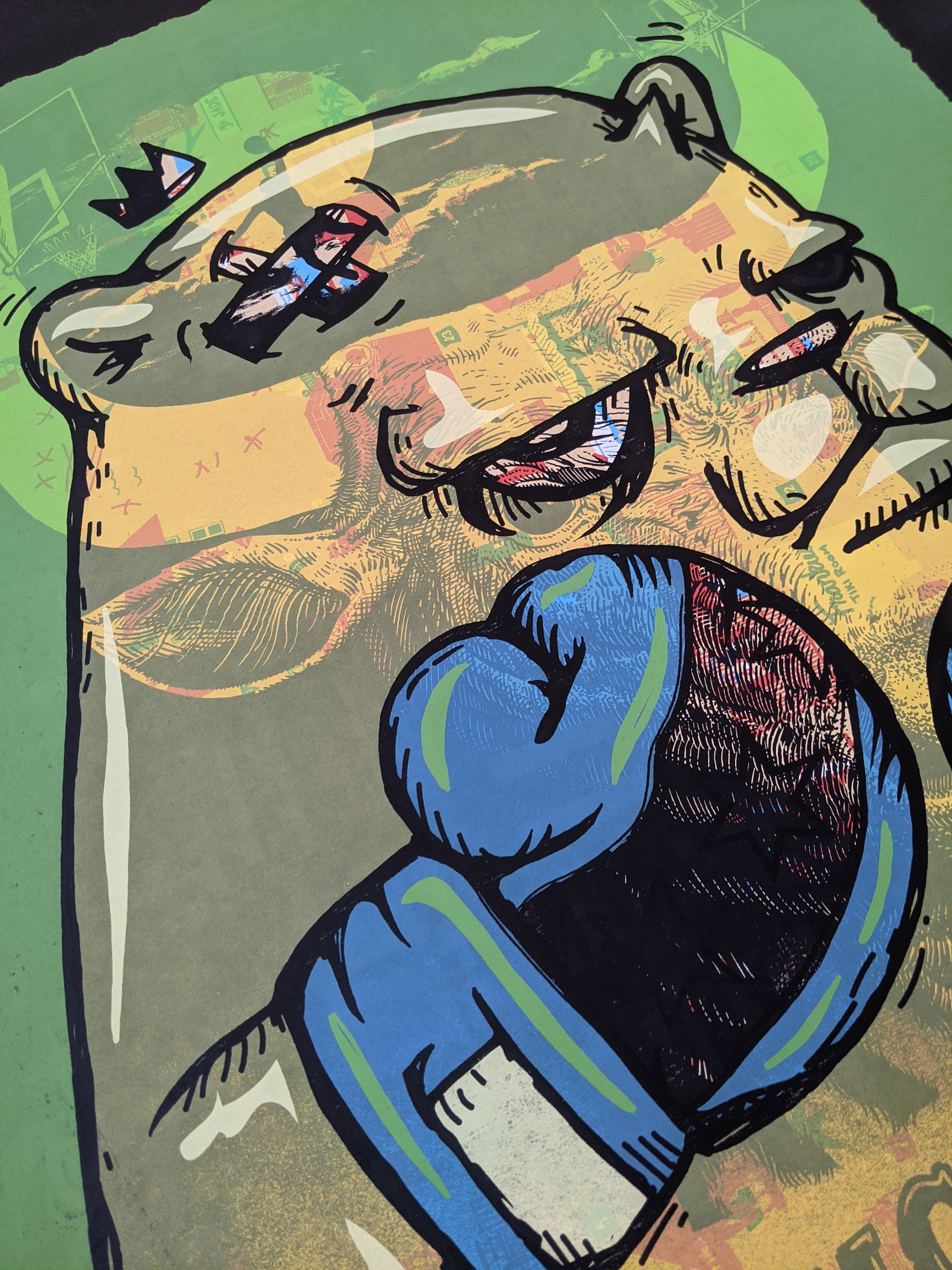 "Chicago Gloves Test Print: Chicago Bulls Blue" by JC Rivera