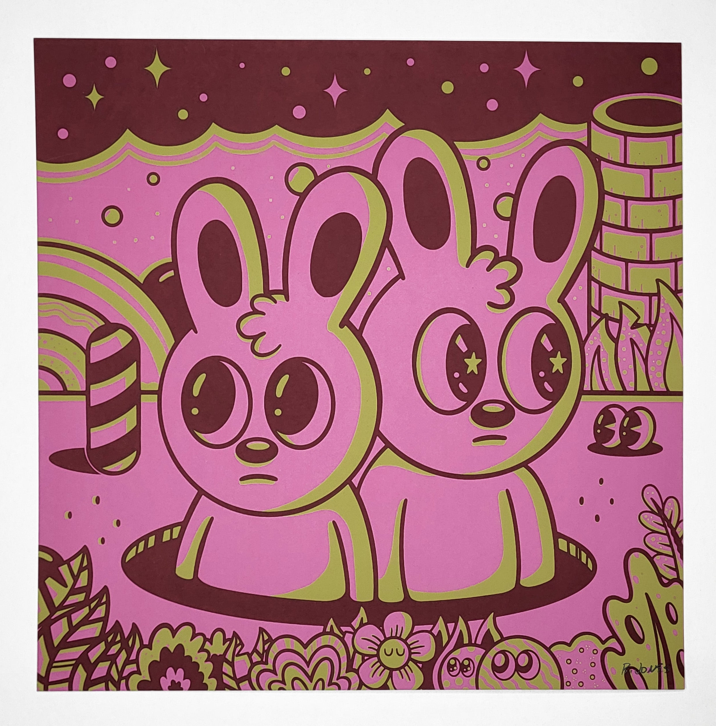 "Pink and Lime Green #33" by Blake Jones