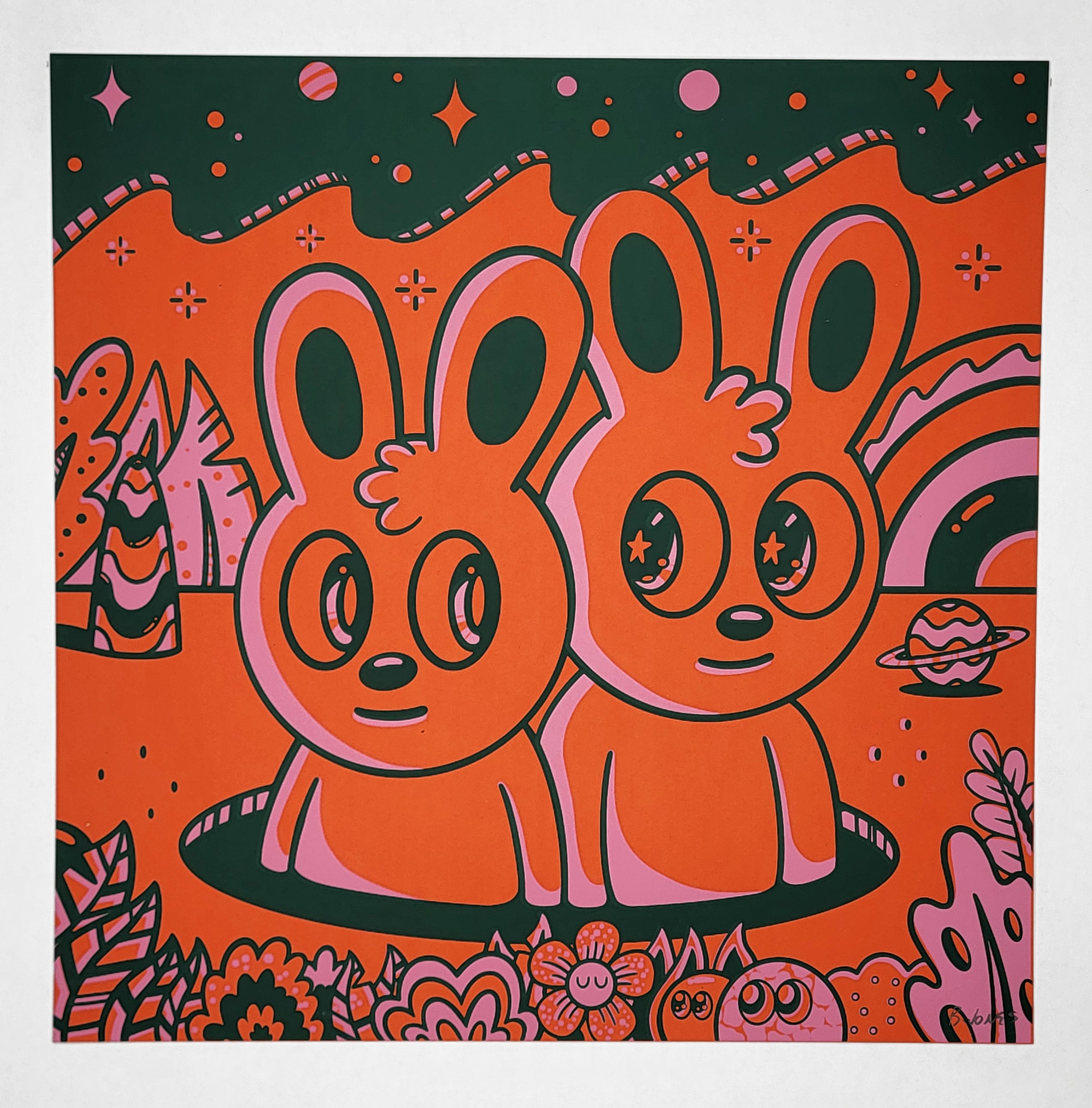 "Dark Orange and Pink #5" by Blake Jones