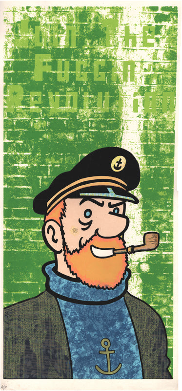 Captain Haddock Revolutionary Print by Fugscreens Studios