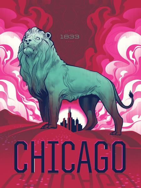 "Chicago Bronze Lion" by Delicious Design League