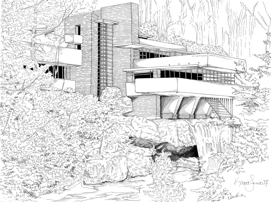 Falling Water Print by Kate Lewis