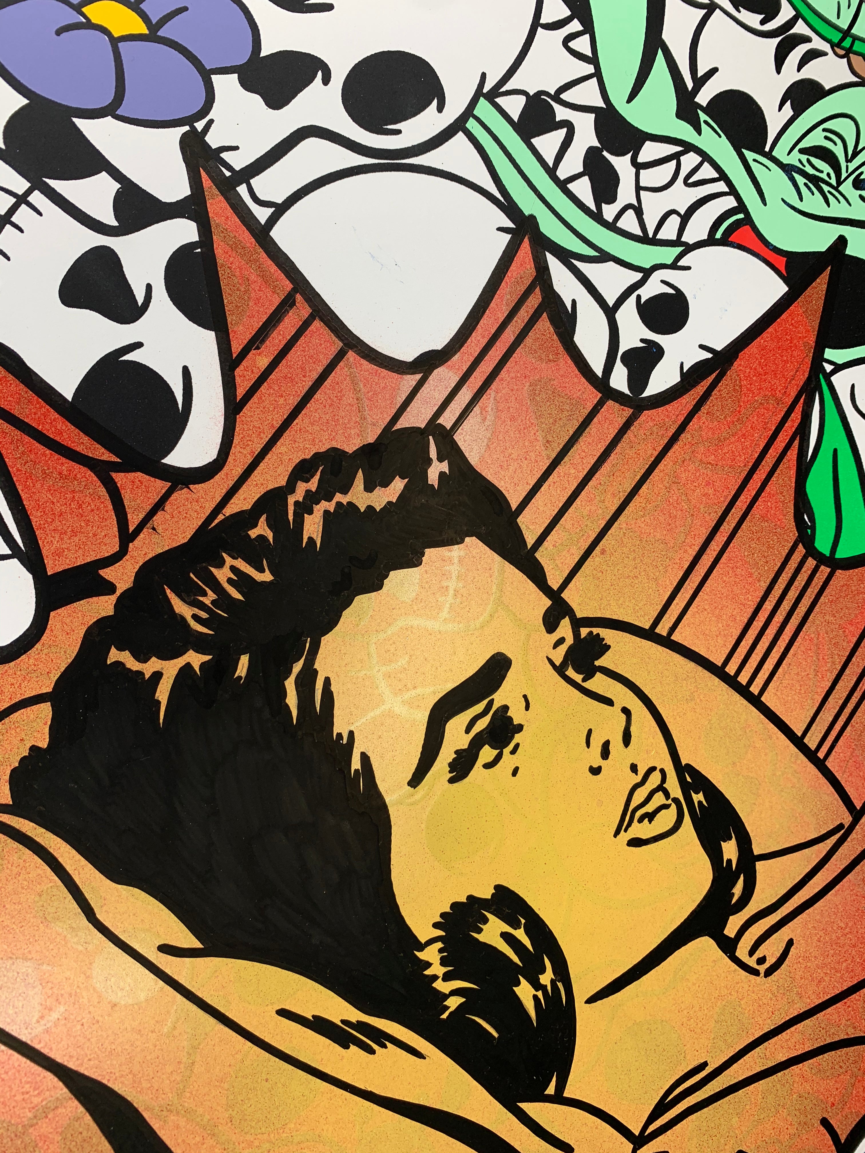 "A Noble Stead, A Boy Asleep, & A Box of Crayons" Hand Embellished 1 by Griffin Goodman