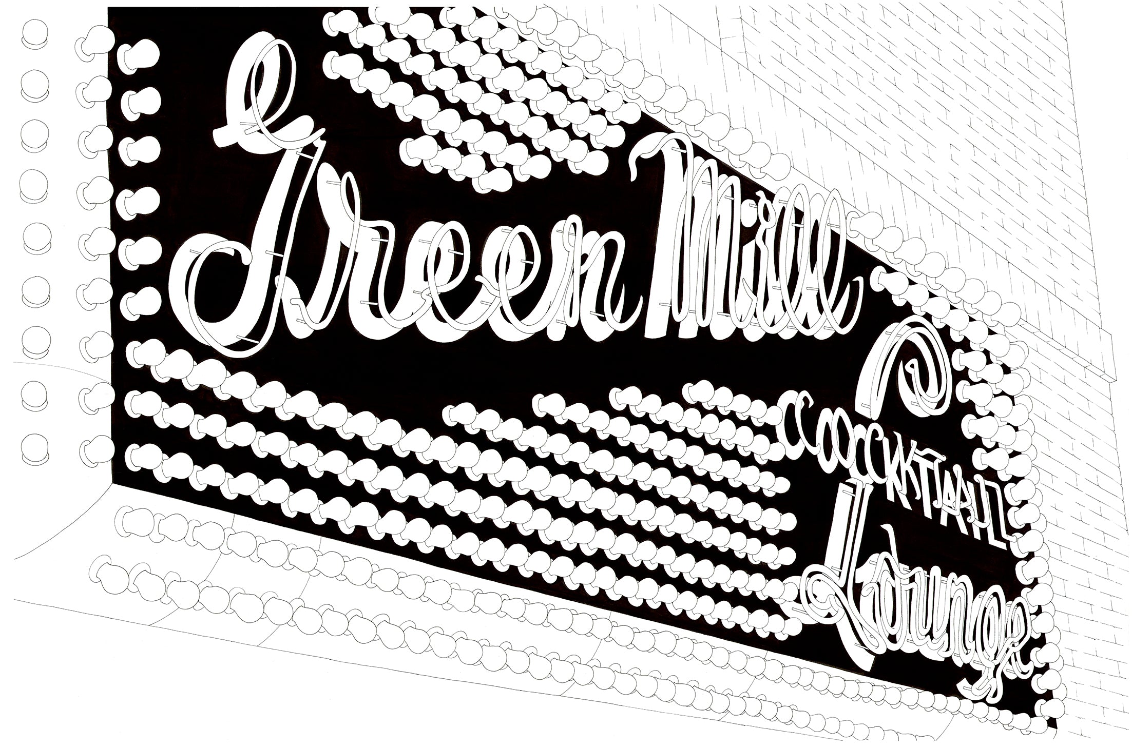 The Green Mill Theatre Print by Kate Lewis
