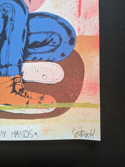 "Father Stretch My Hands" Hand Embellished 10 by Sentrock