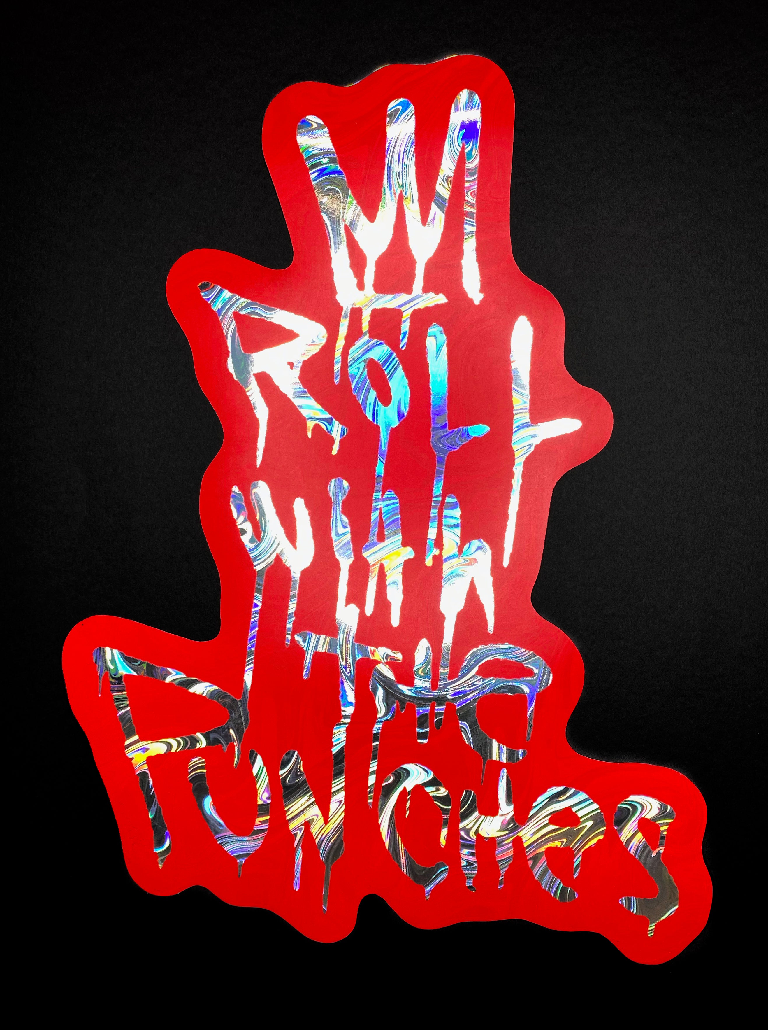"Roll With the Punches Foil Red" by JC Rivera