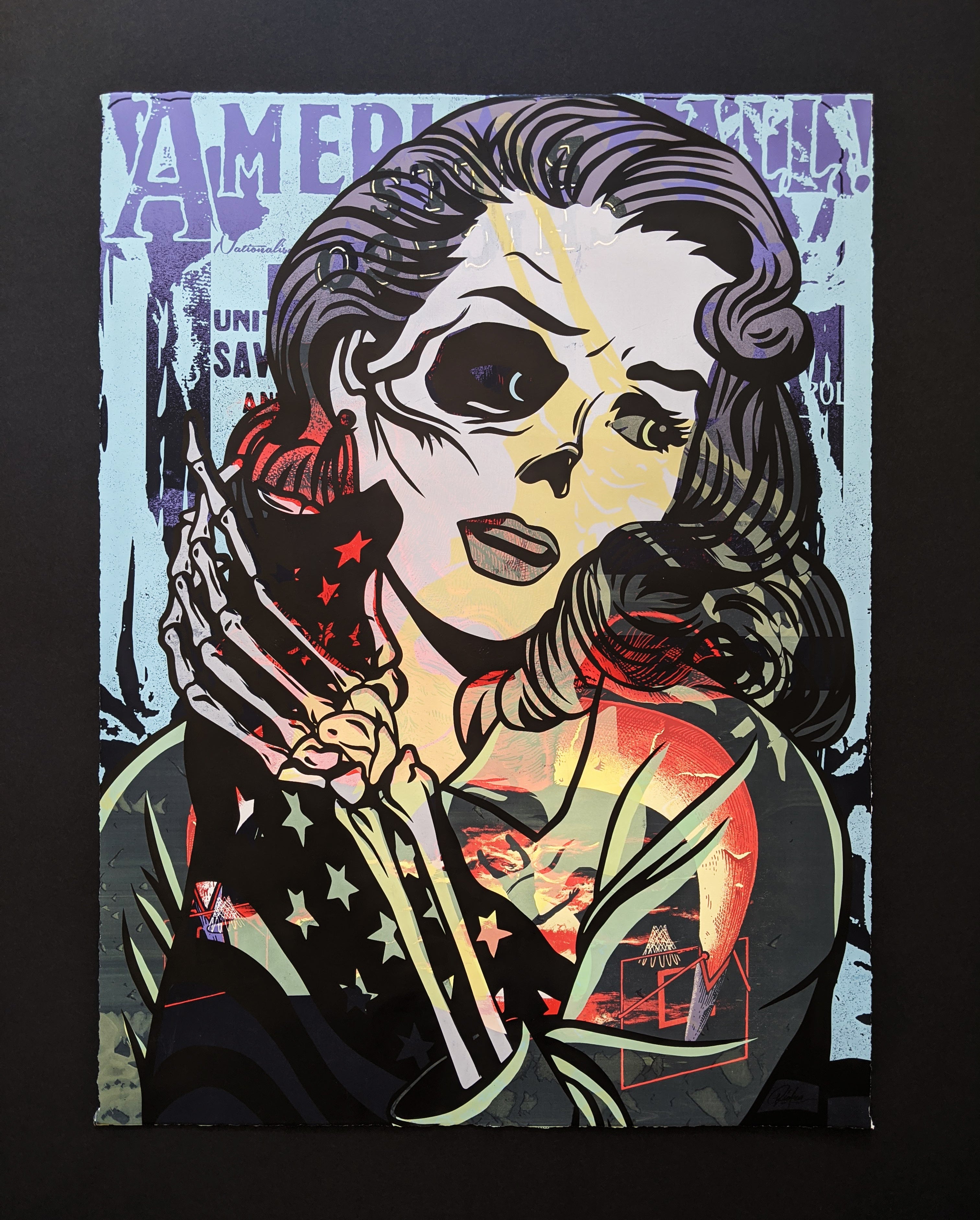 "Late Stage Nationalism" by Biafra Inc. One Off Test Print #3