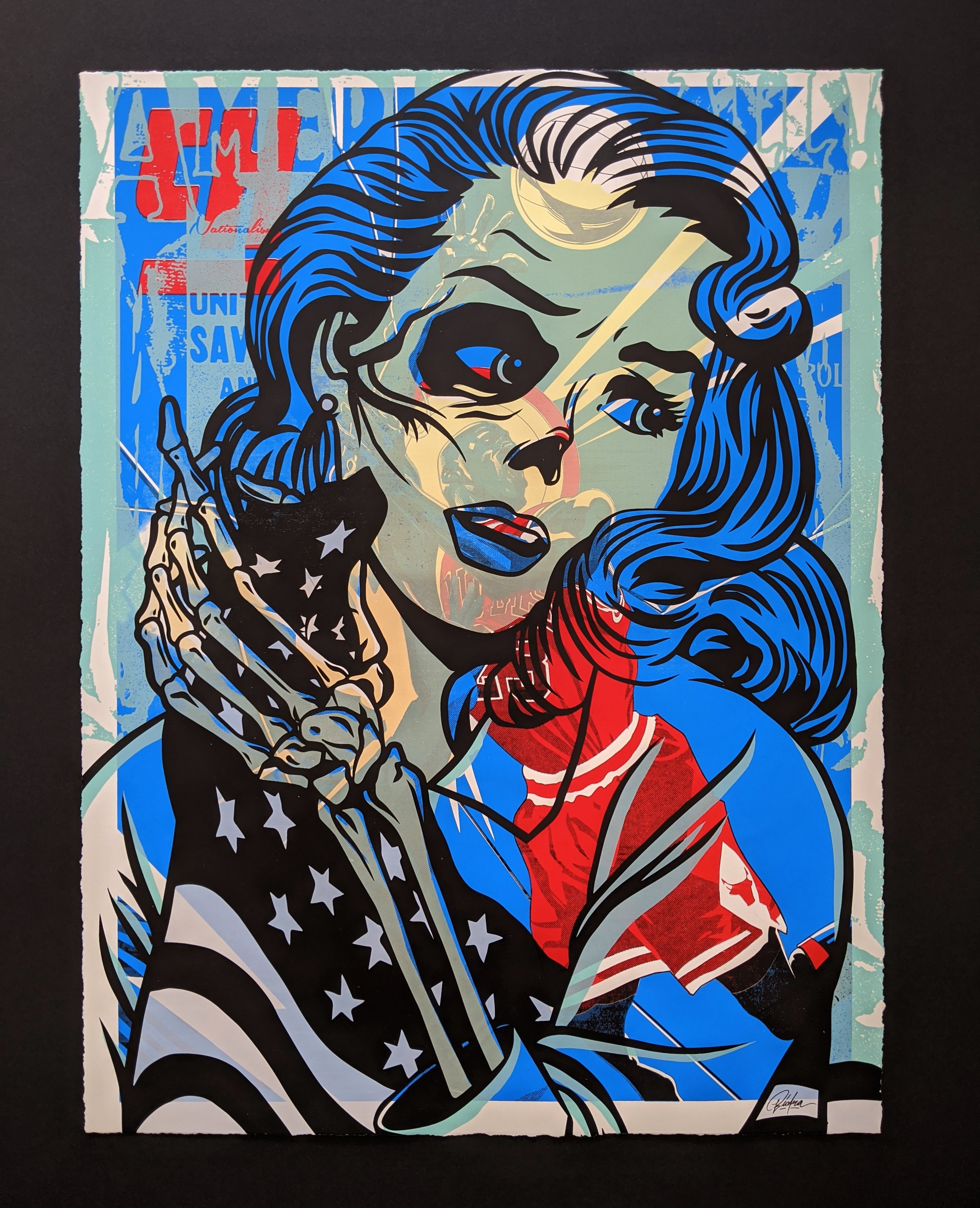 "Late Stage Nationalism" by Biafra Inc. One Off Test Print #6