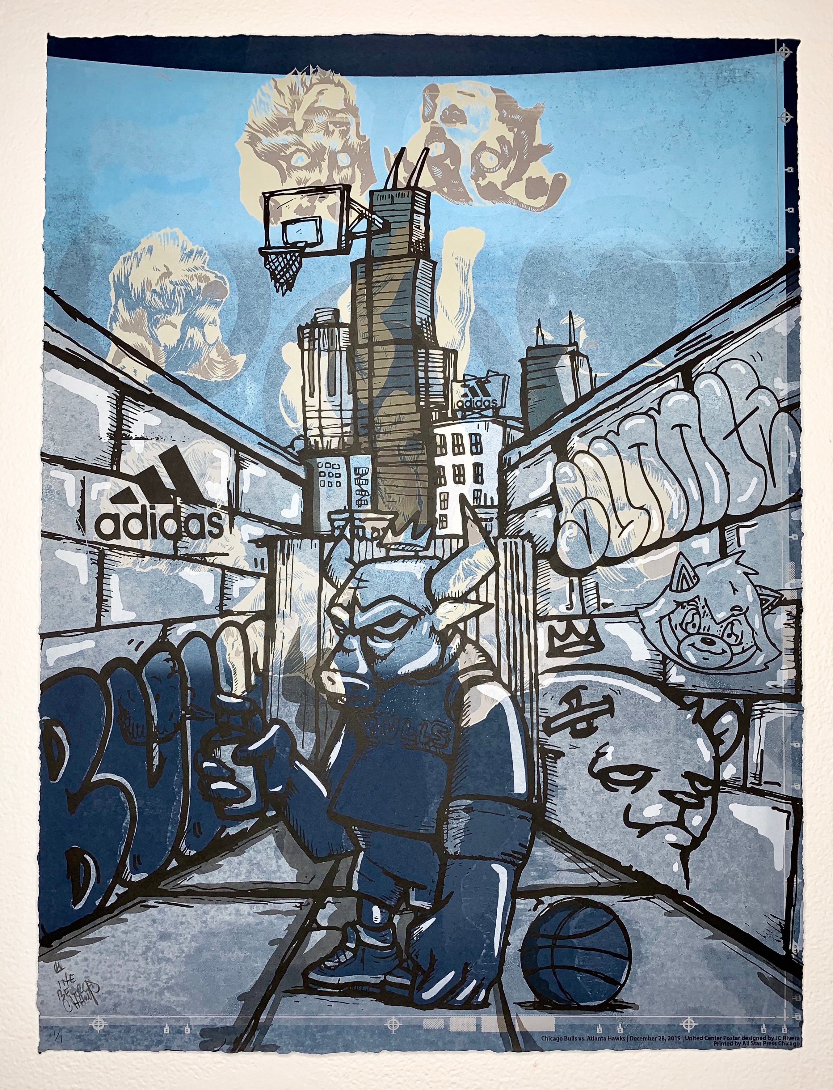 "Reimagined Bulls Test Print 5" by JC Rivera