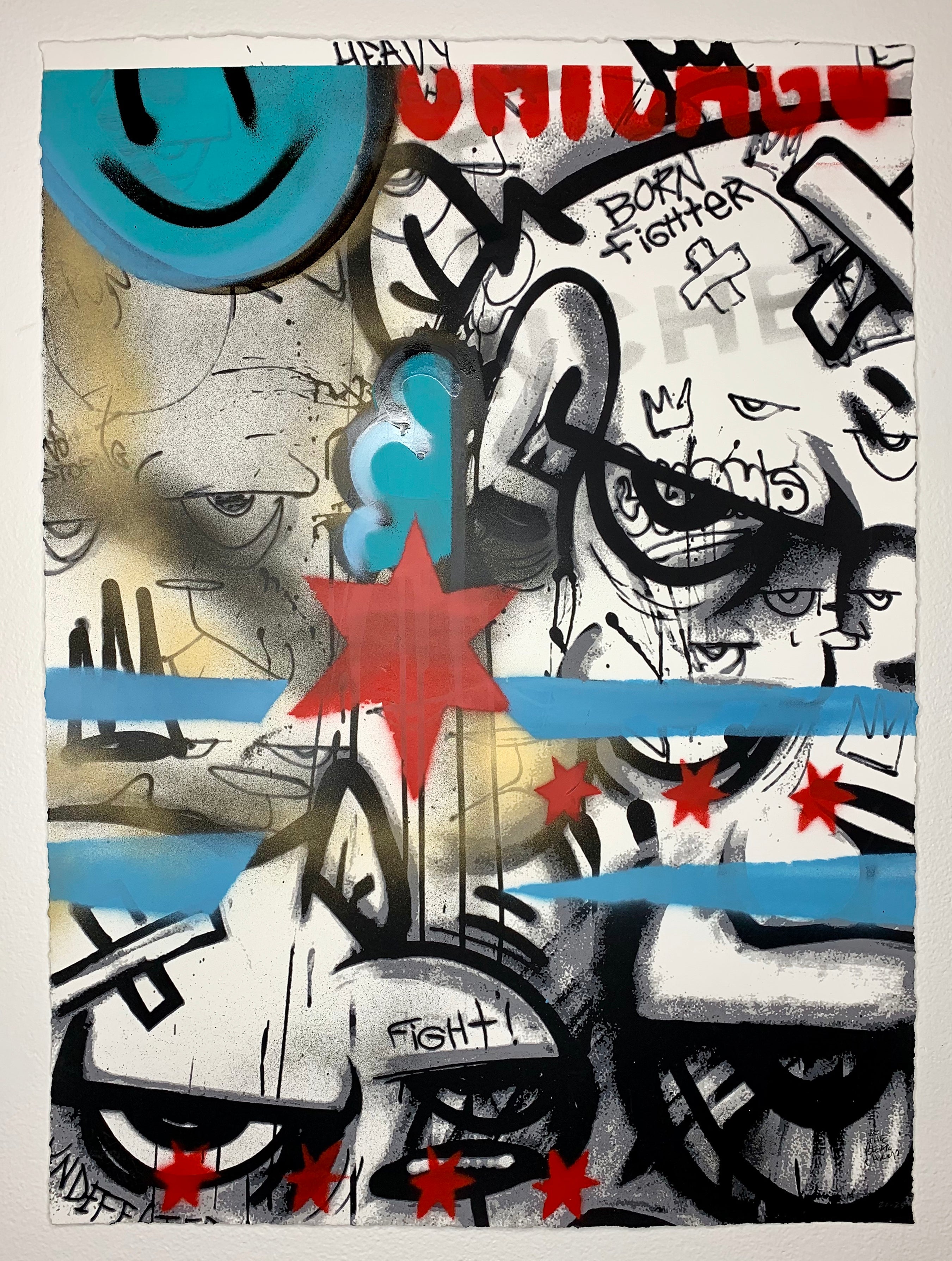 "Mindgames" Hand Embellished 1 by JC Rivera