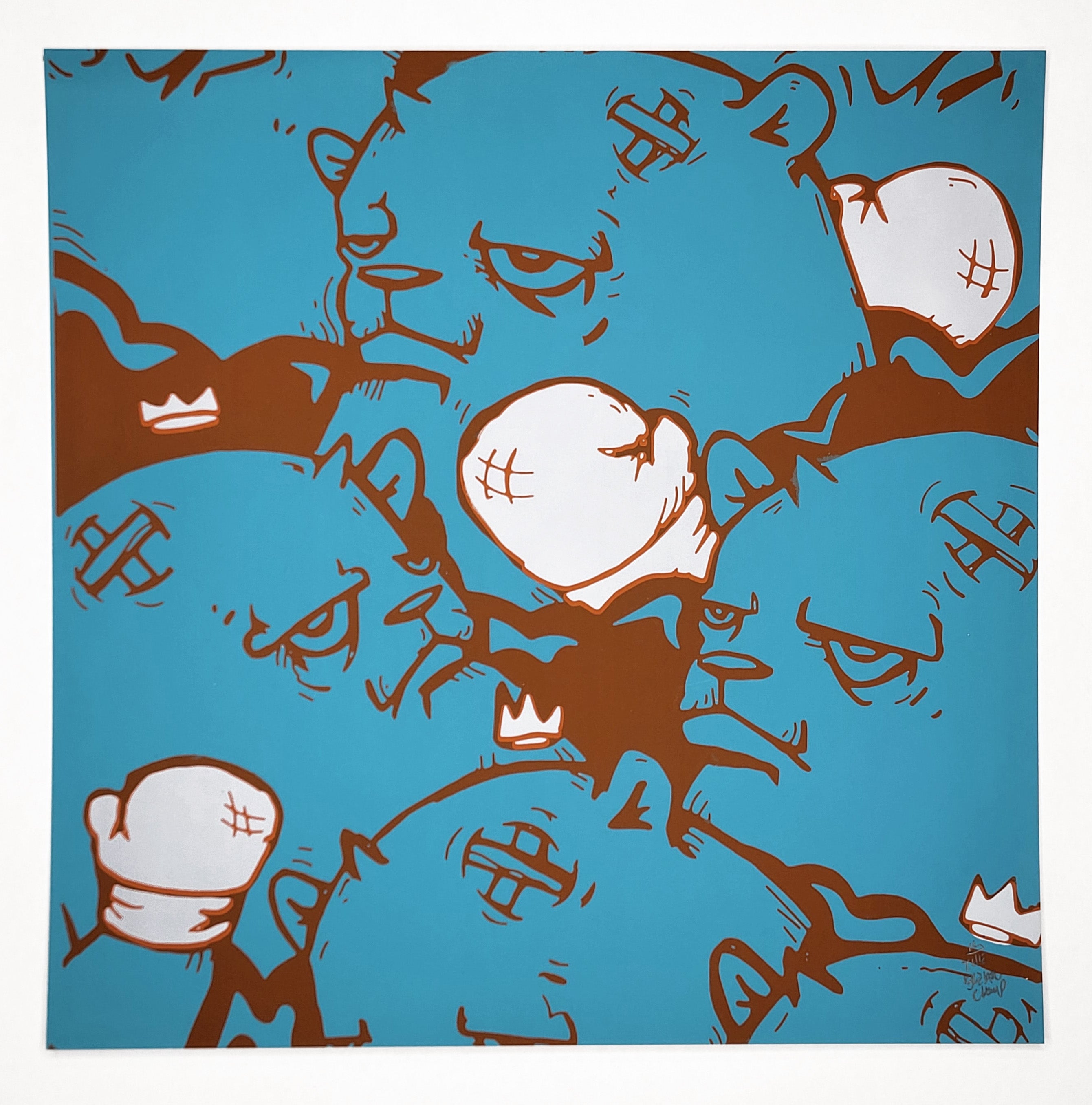 "Teal and Off-White #23" by JC Rivera