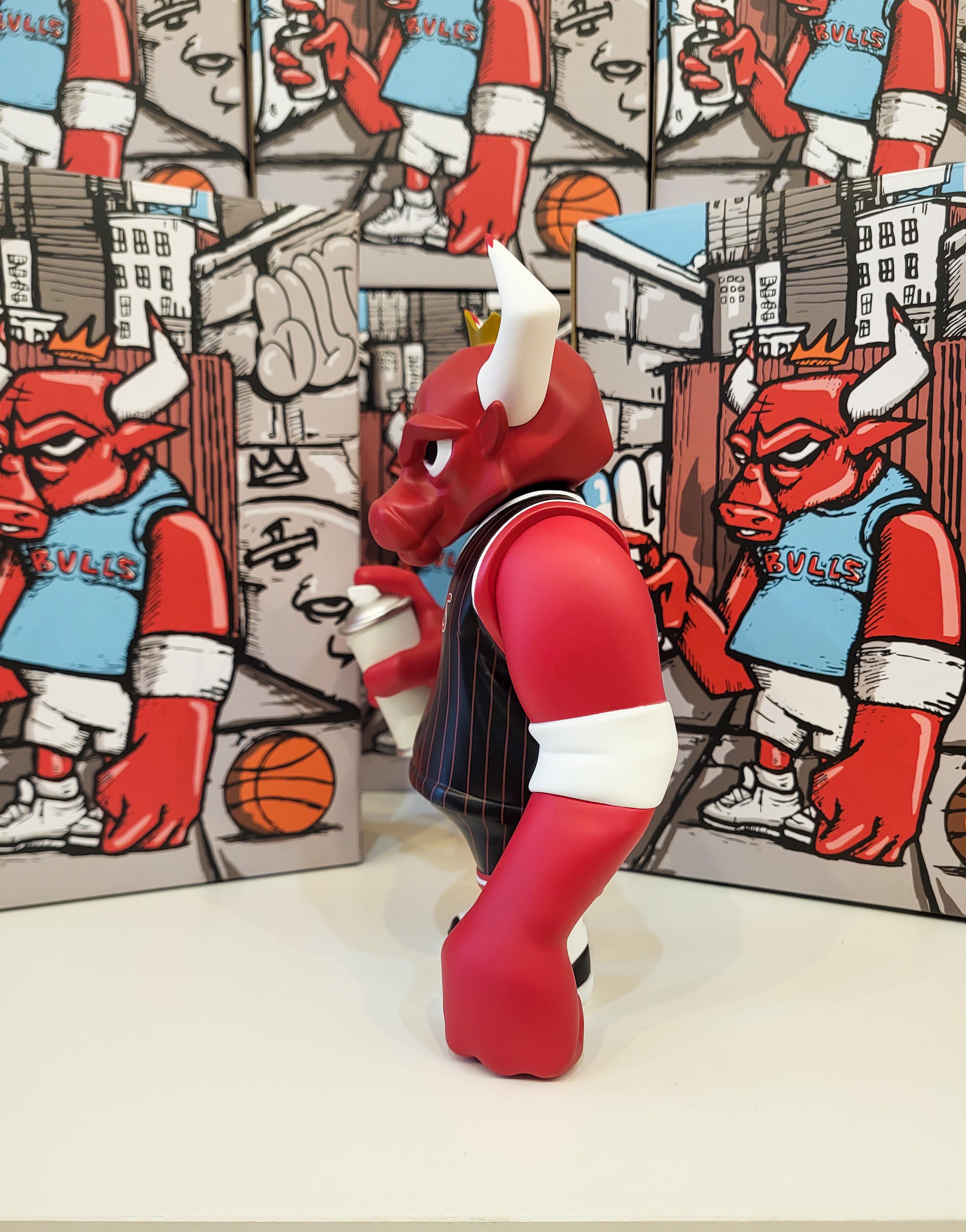 "Street Bully" Black Pinstripe Vinyl Toy by JC Rivera