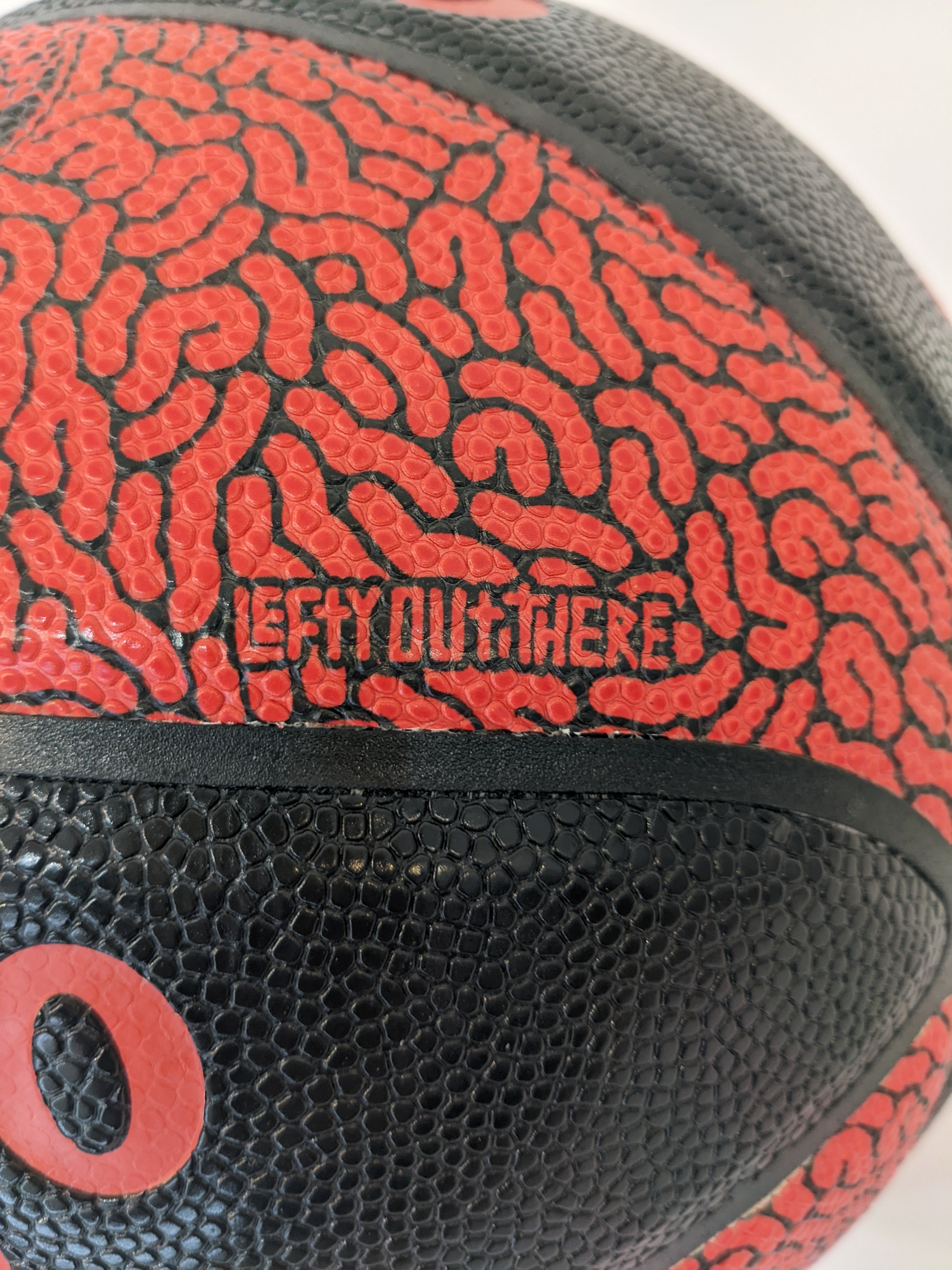 "The Art of the Game Limited Edition Basketball" Red & Black by Lefty Out There